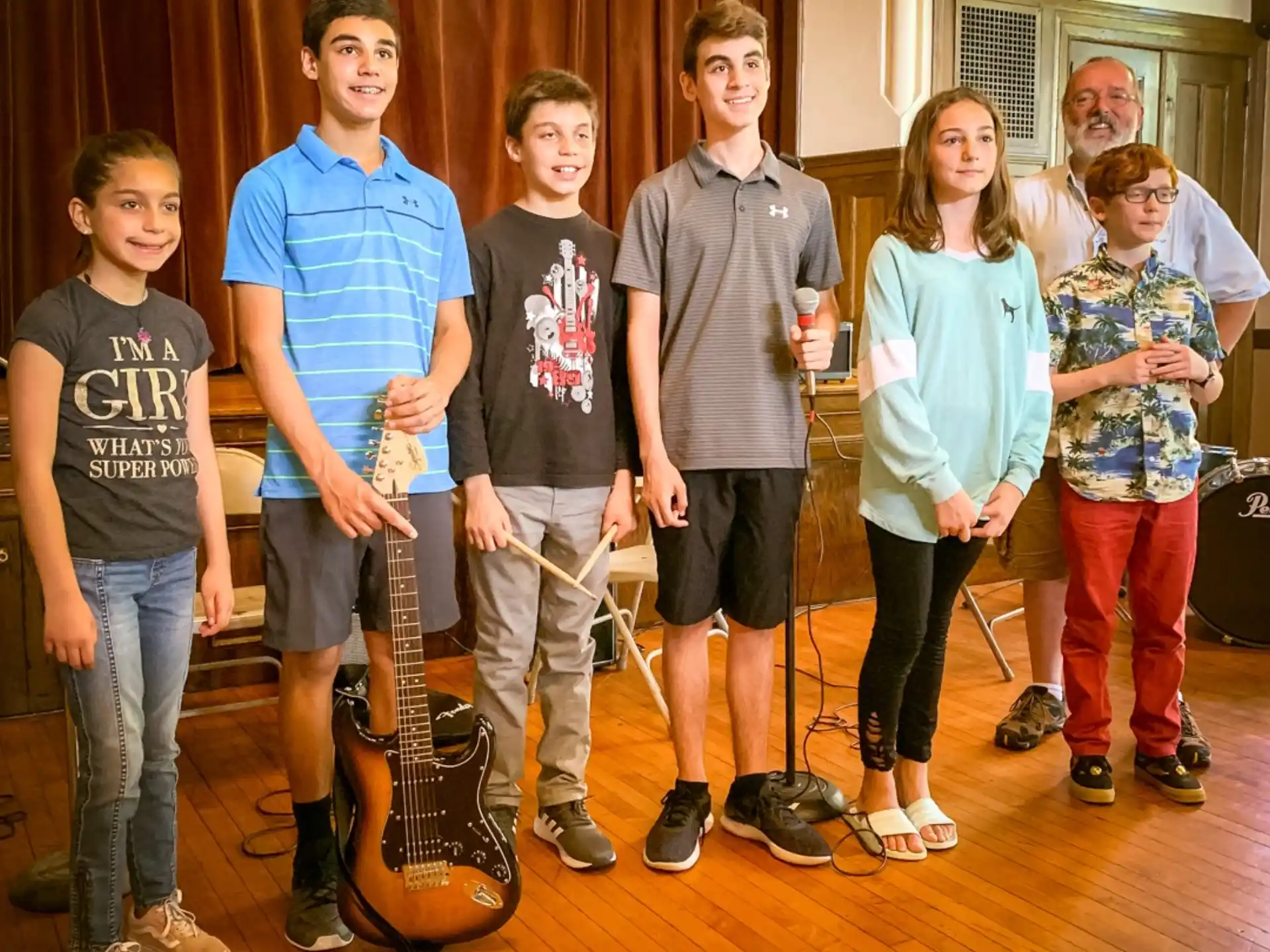 a group of people posing for a photo
