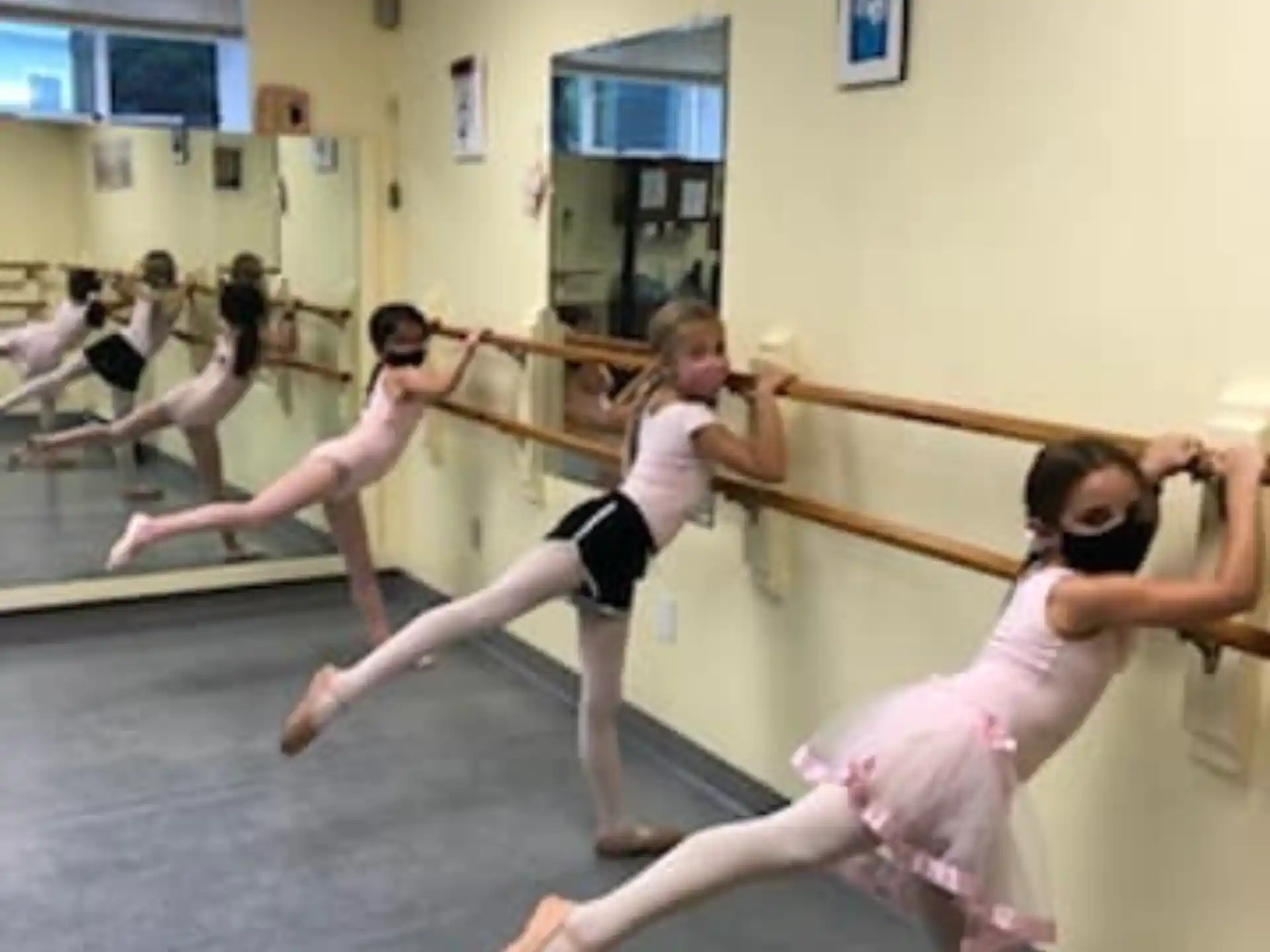 a group of women exercising