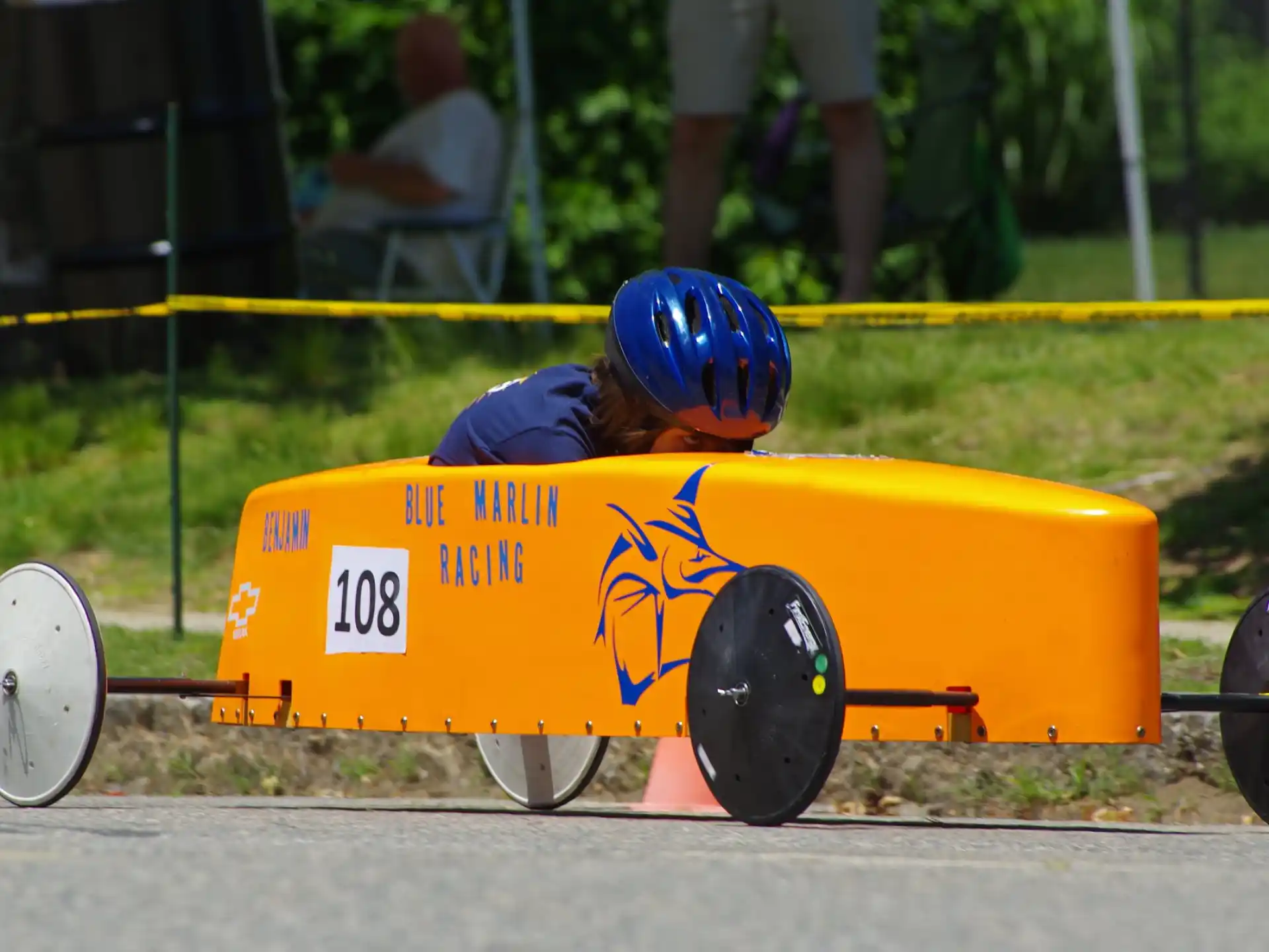 a person in a go-kart