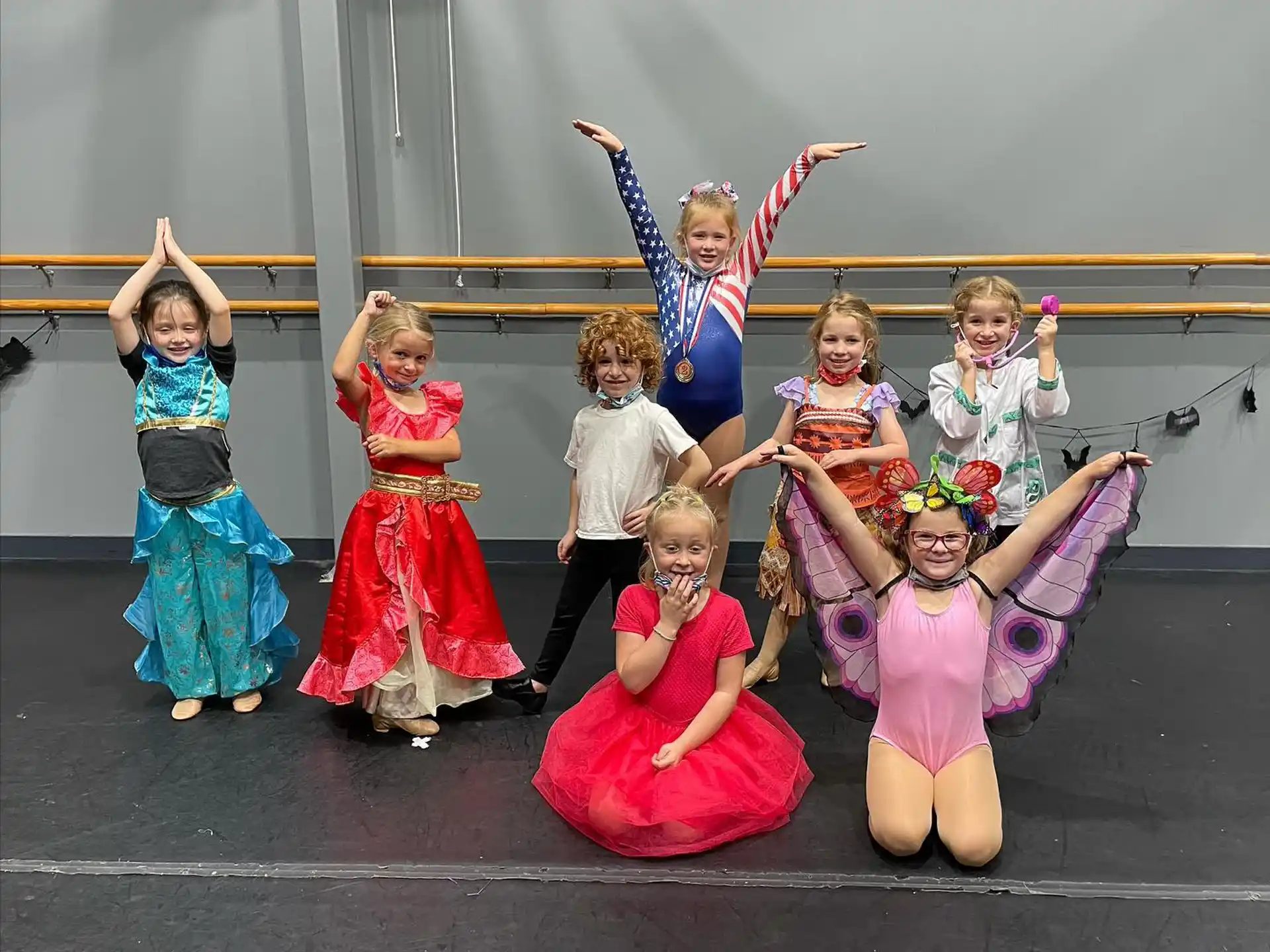 a group of children in clothing