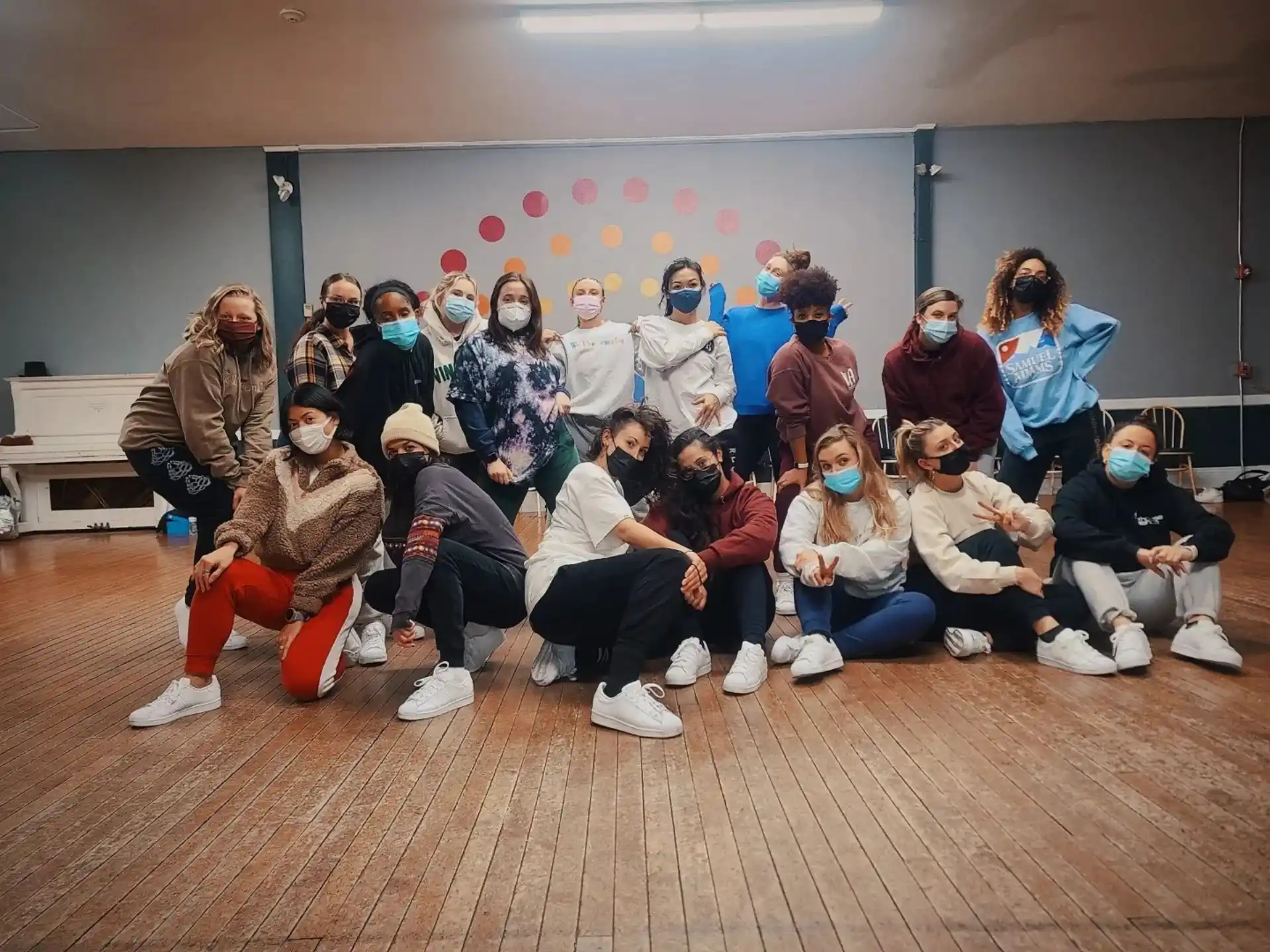 a group of people posing for a photo