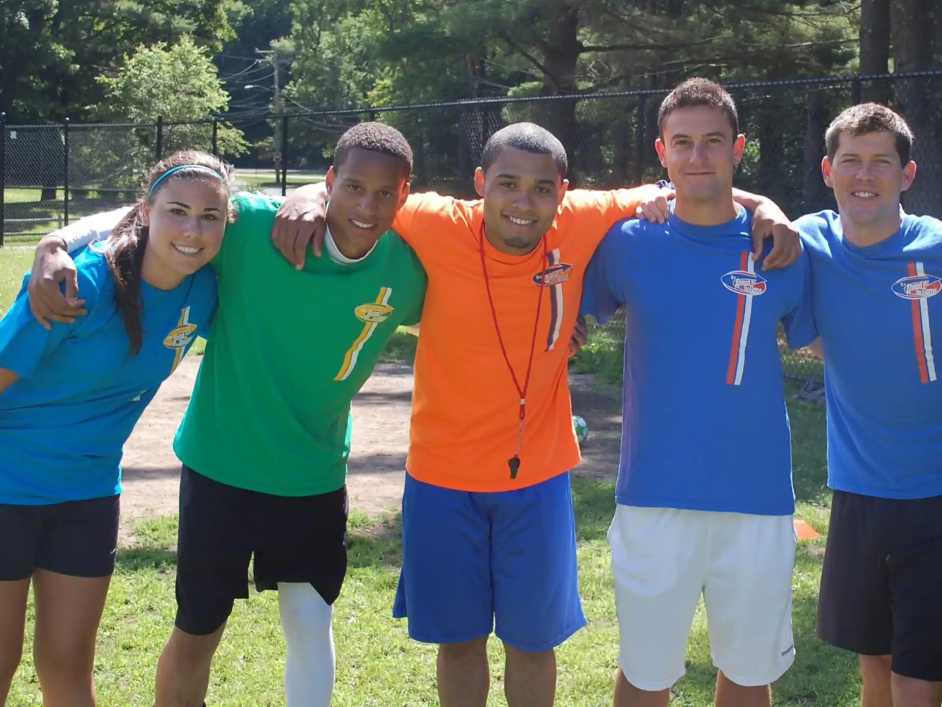 a group of people posing for a photo