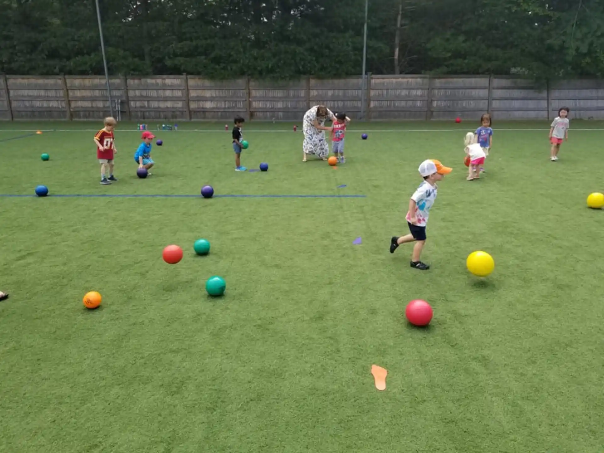 kids playing with balls