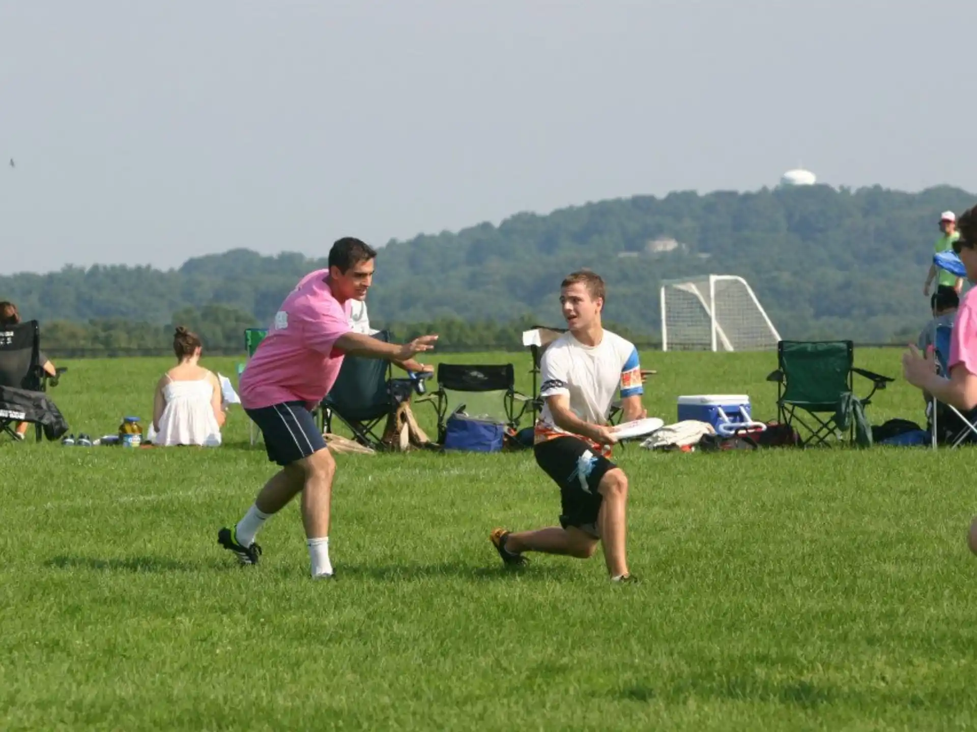 a group of people playing a game