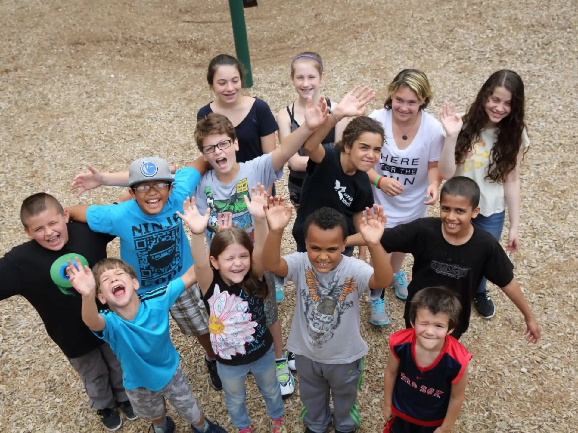 a group of people posing for a photo