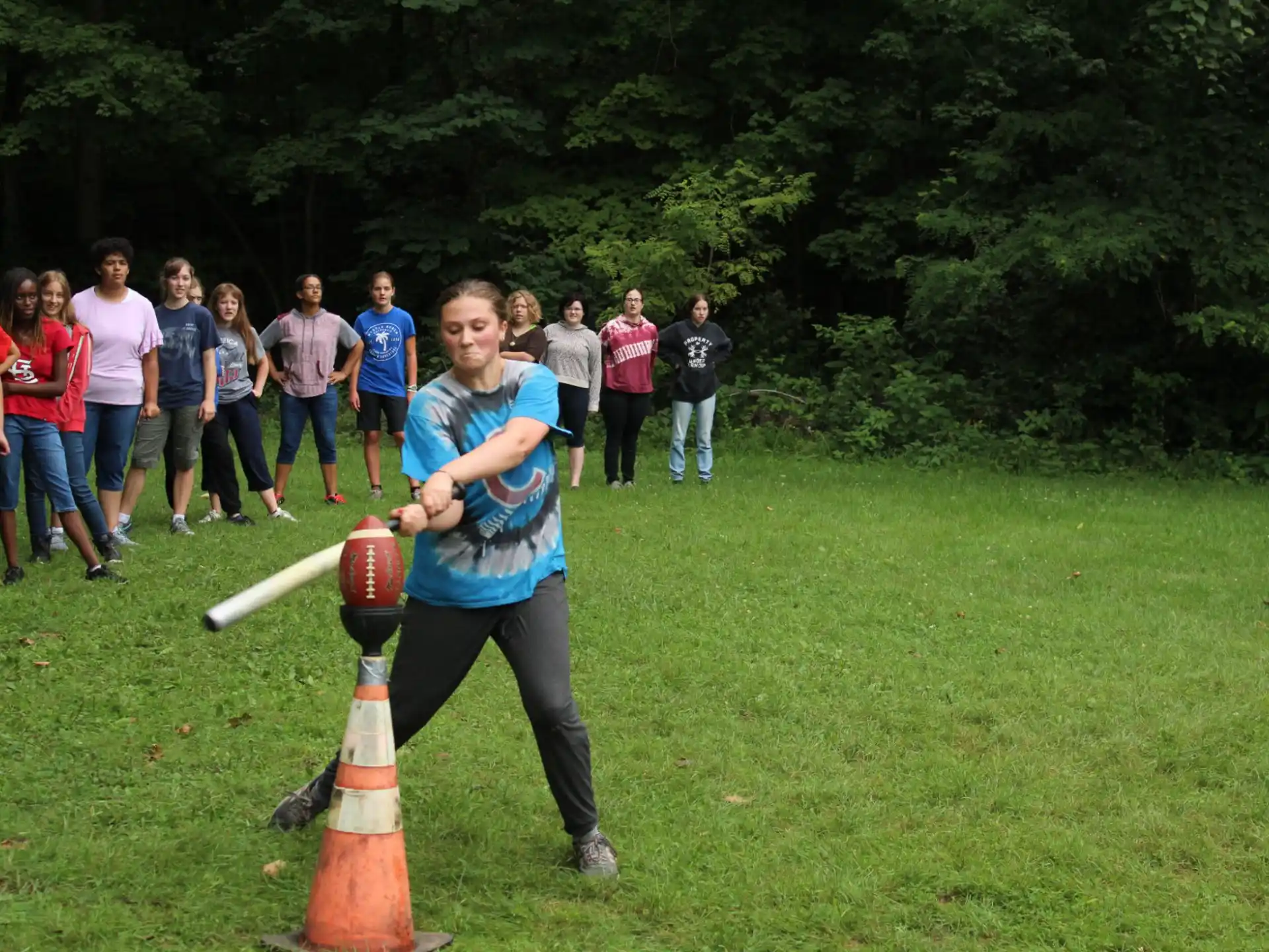 a person holding a bat