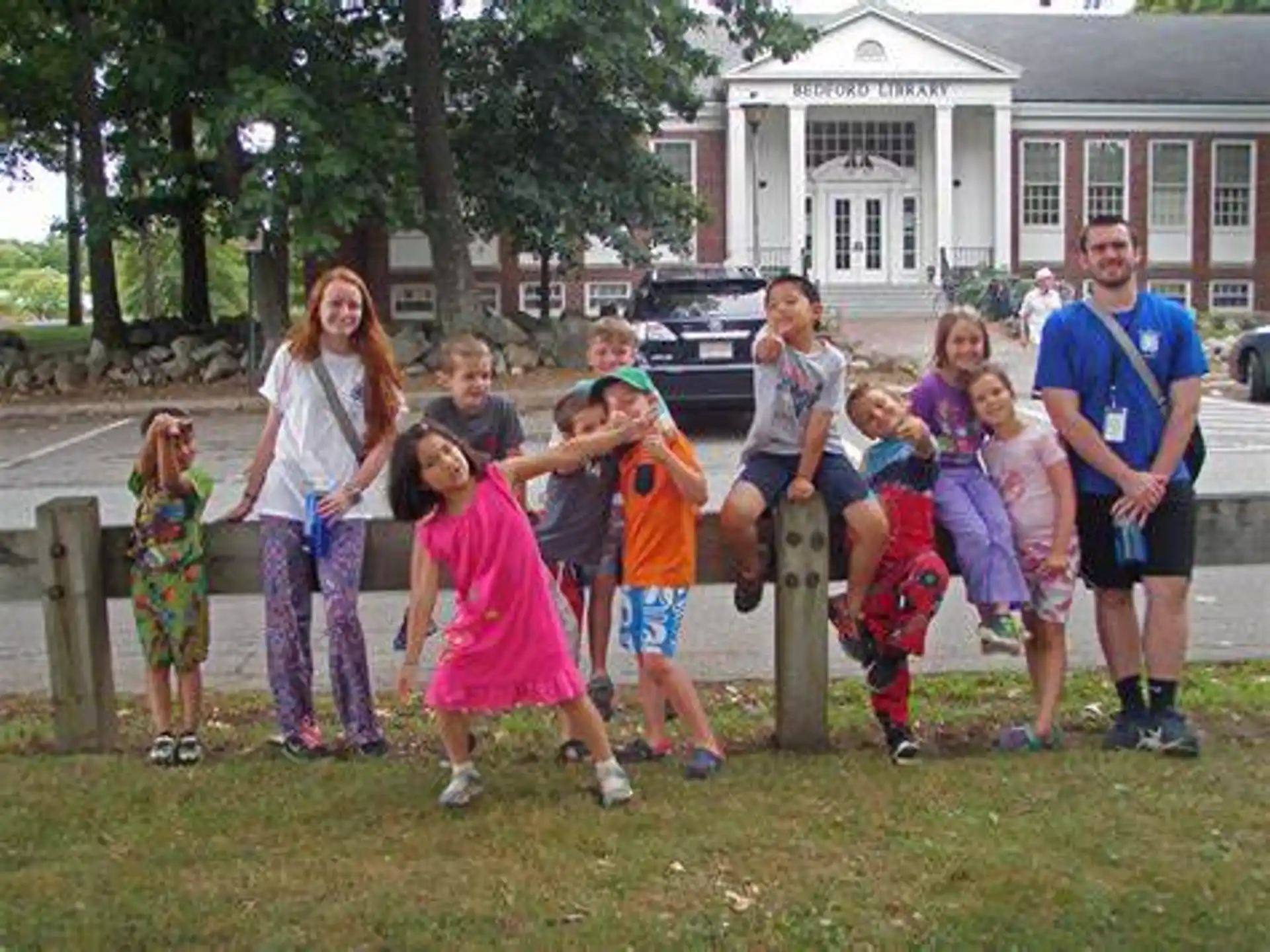 a group of people posing for a photo