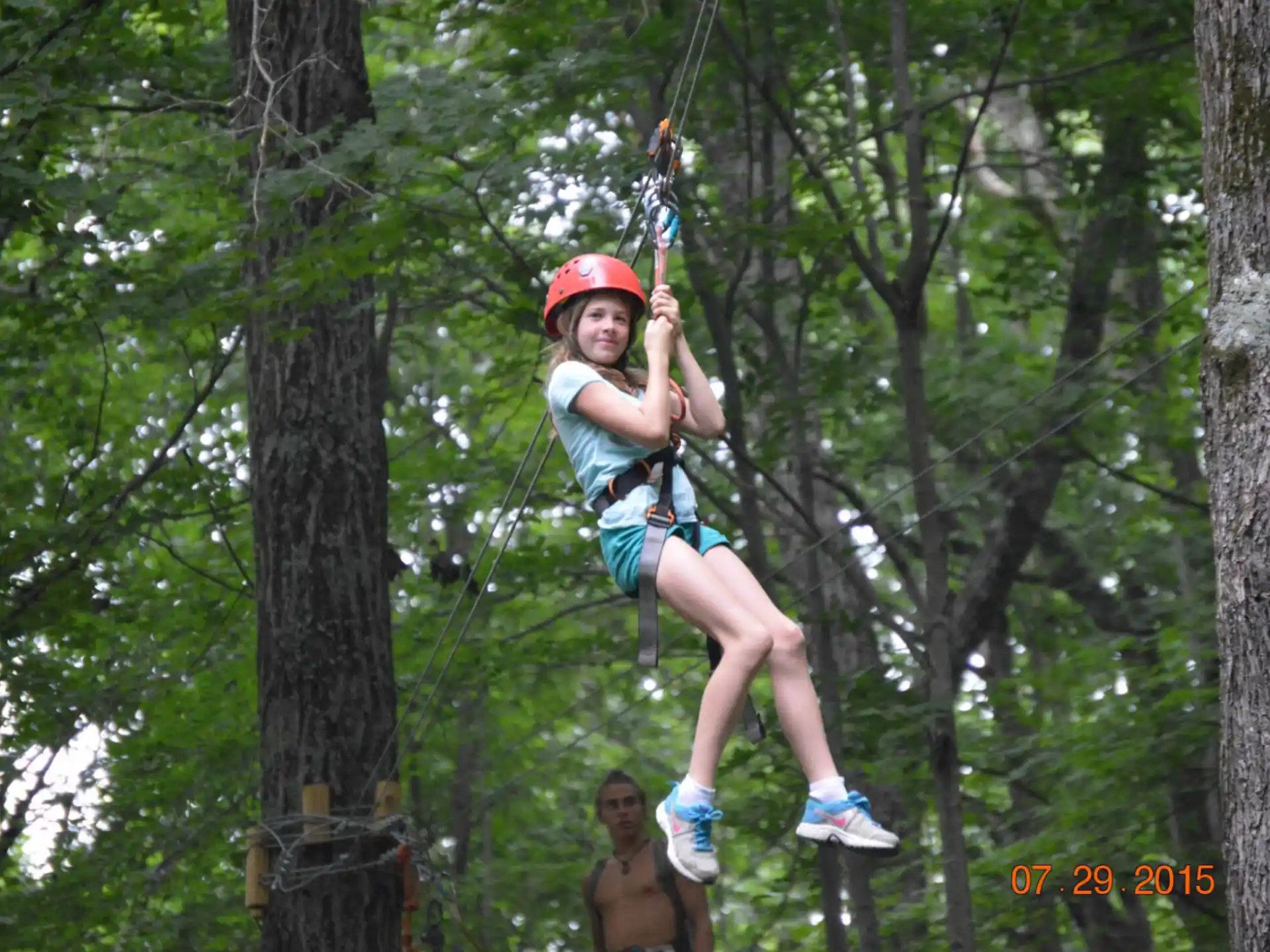 a man on a rope swing
