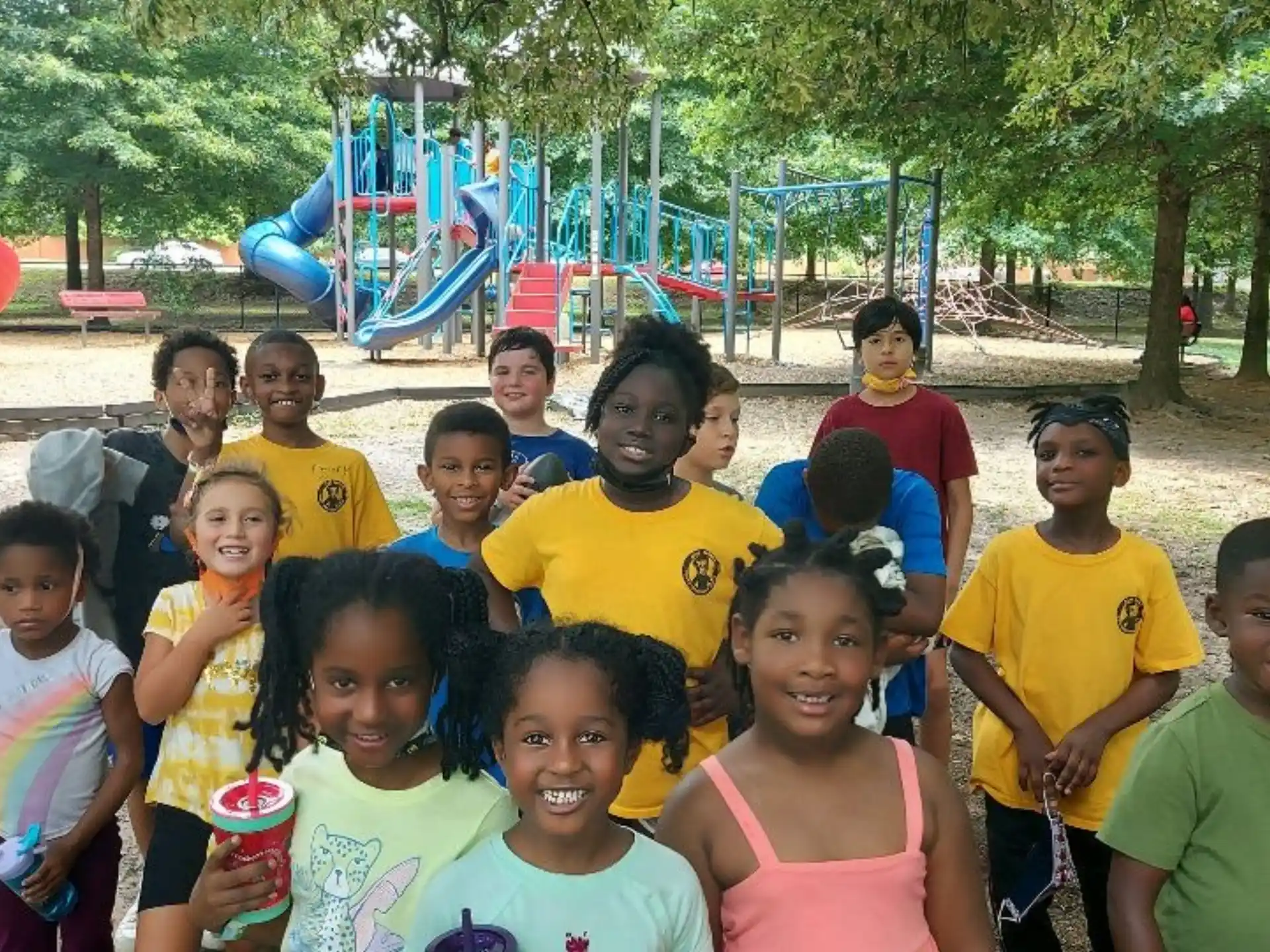 a group of children posing for a photo