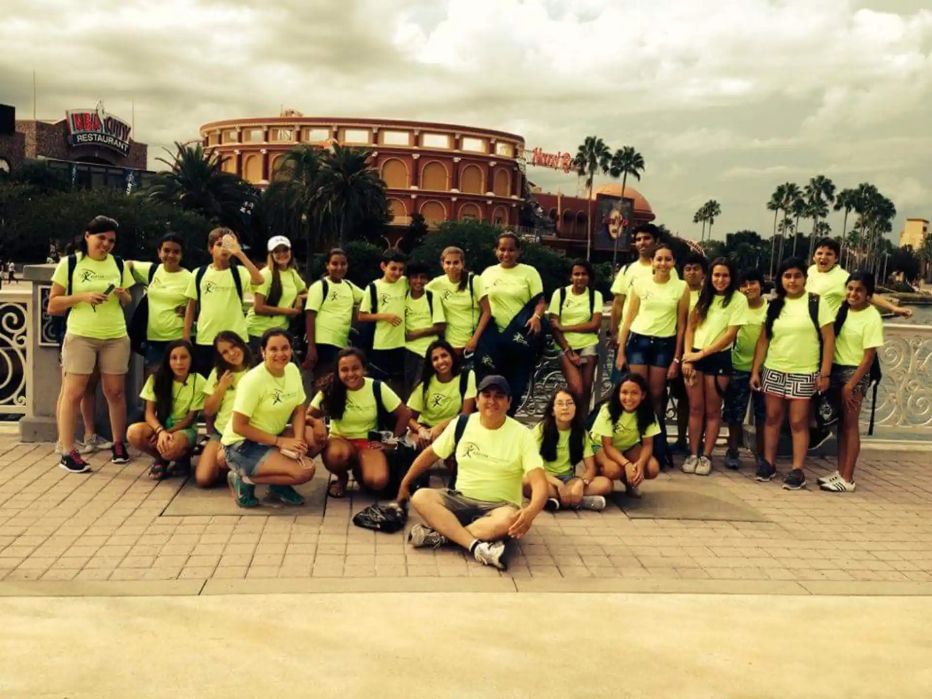a group of people posing for a photo