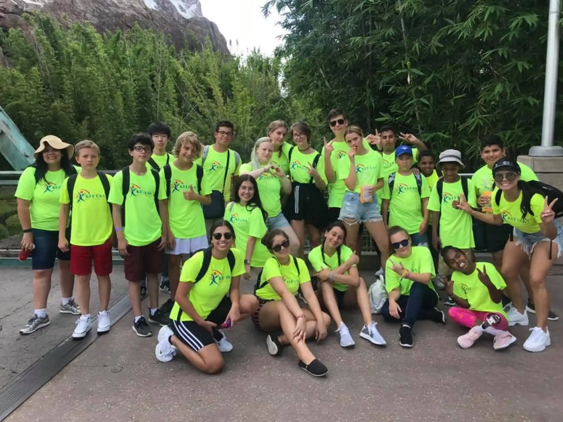a group of people posing for a photo