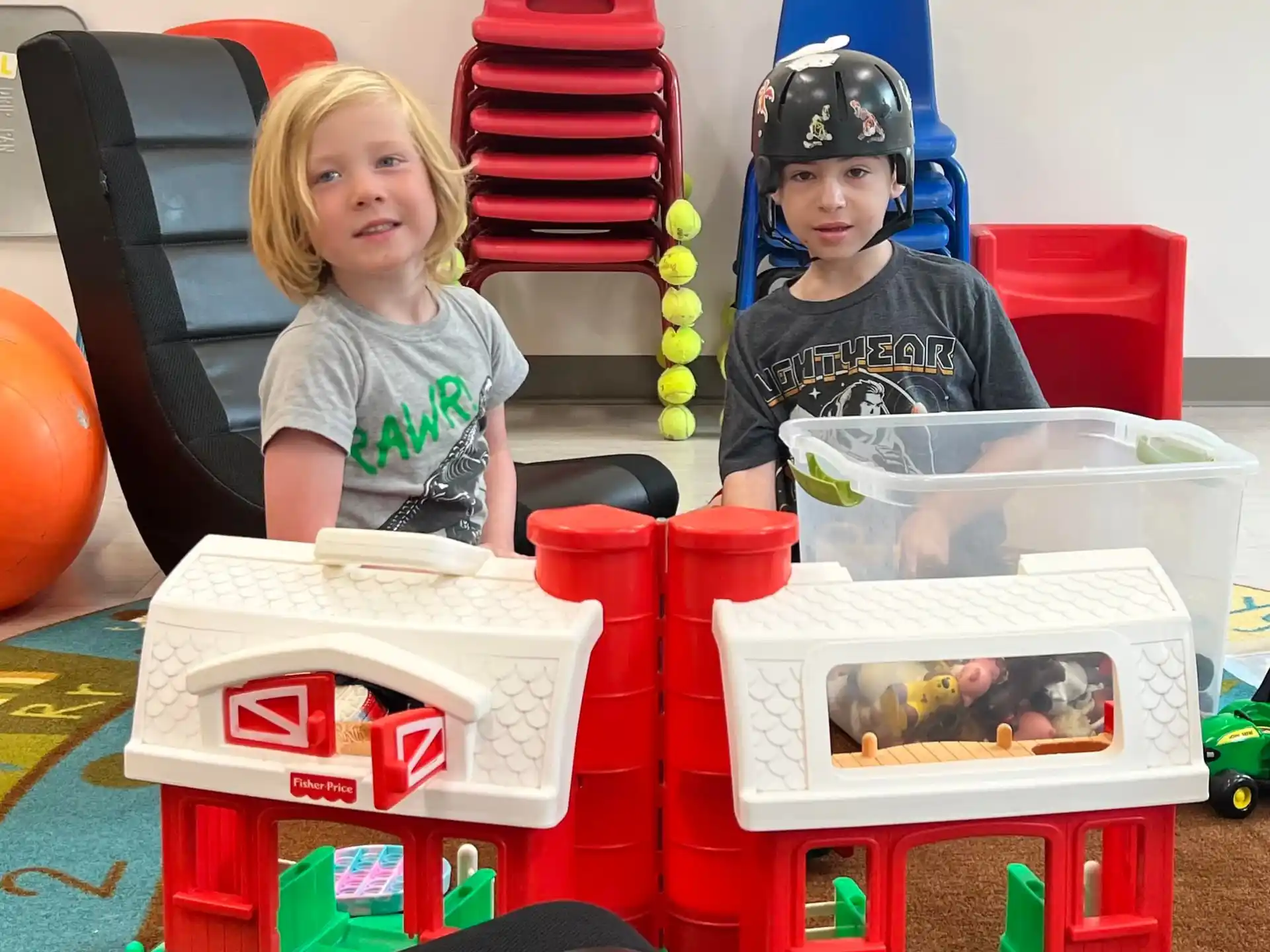kids sitting at a table