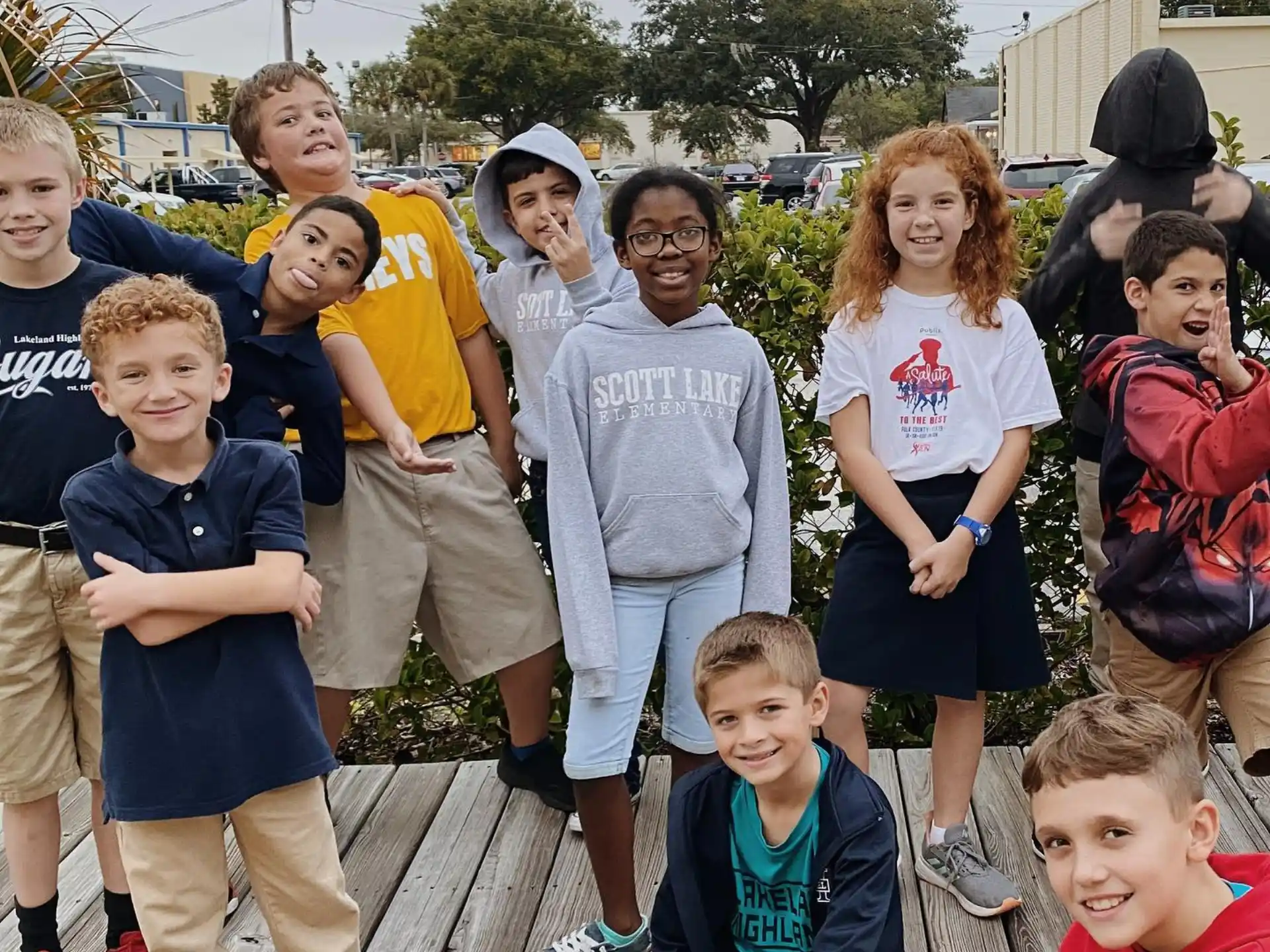 a group of people posing for a photo