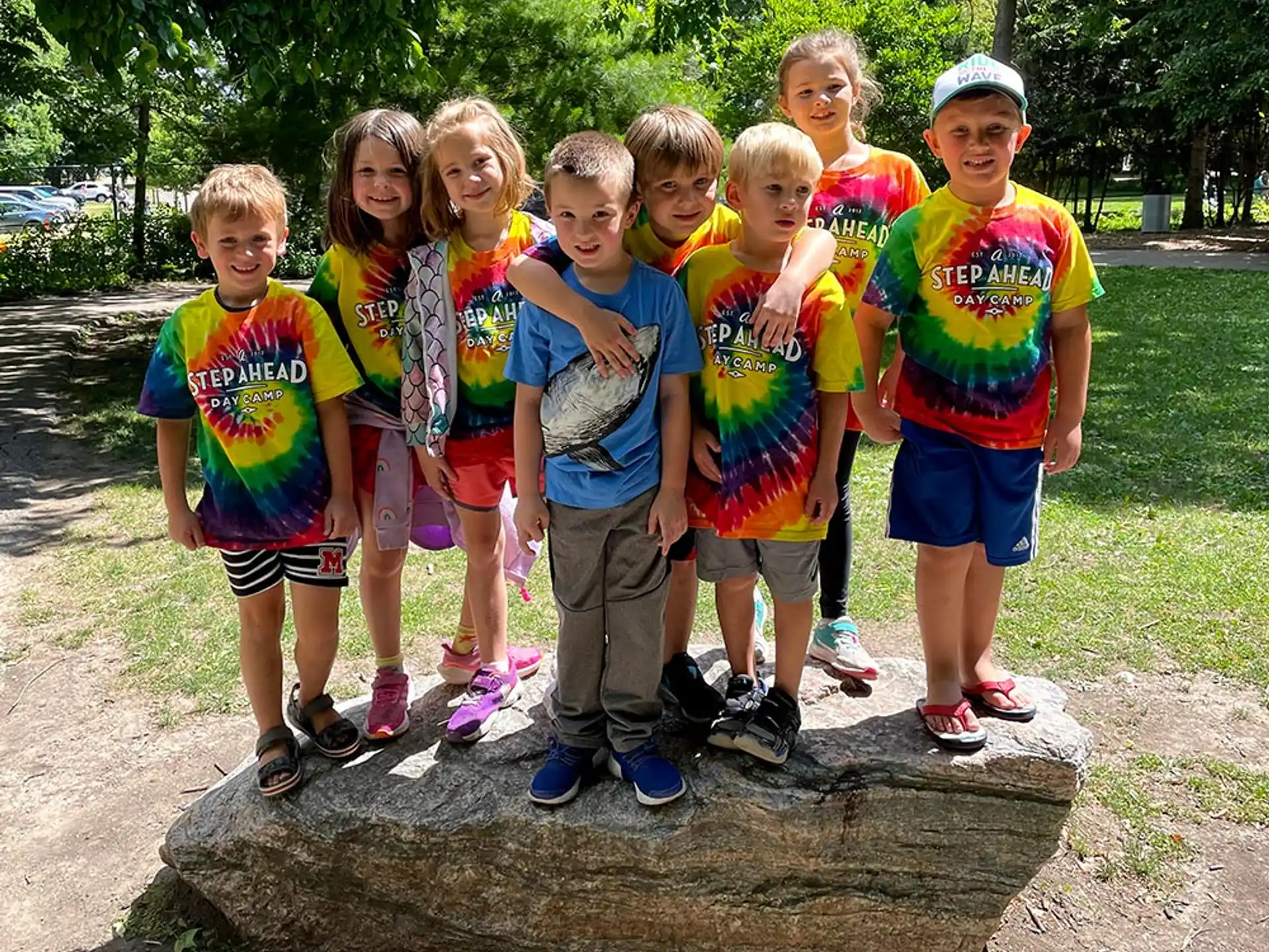a group of children posing for a photo