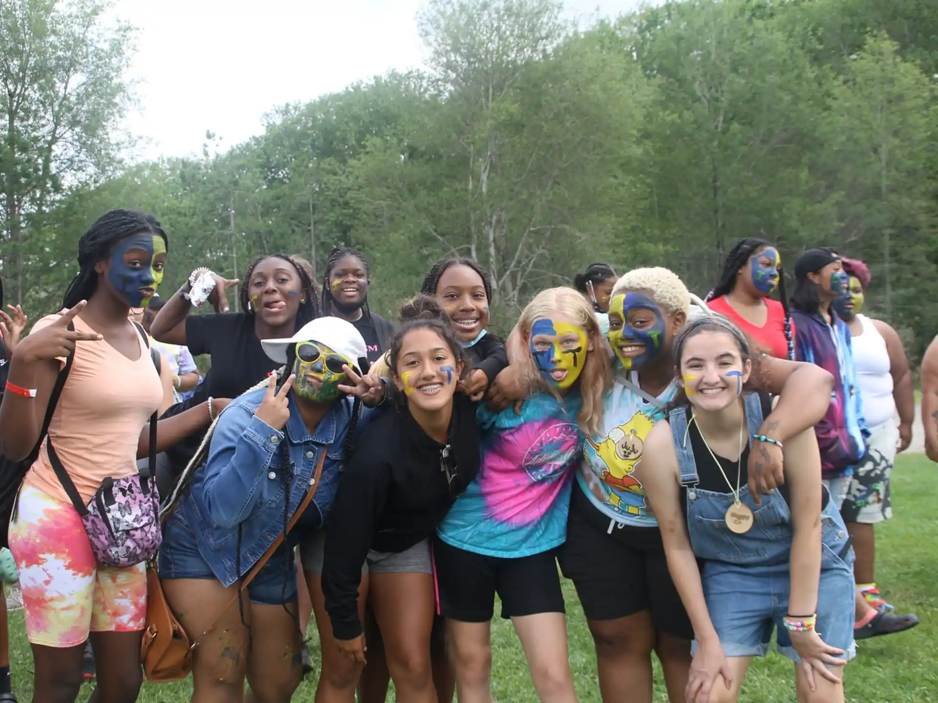 a group of people posing for a photo