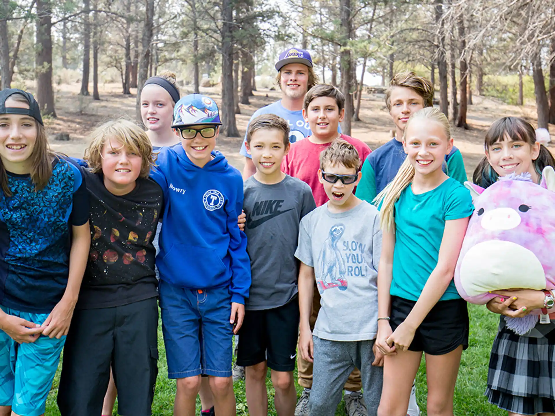 a group of people posing for a photo