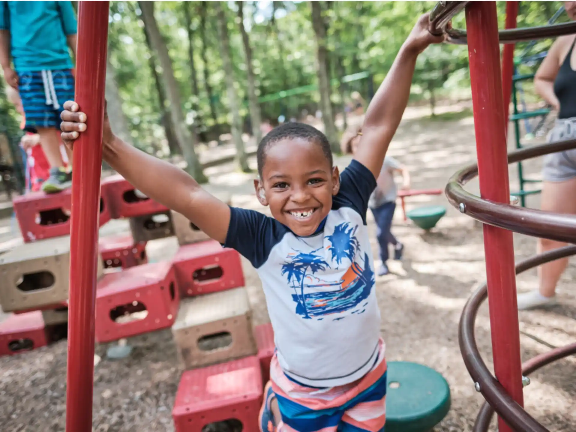 a boy on a playground