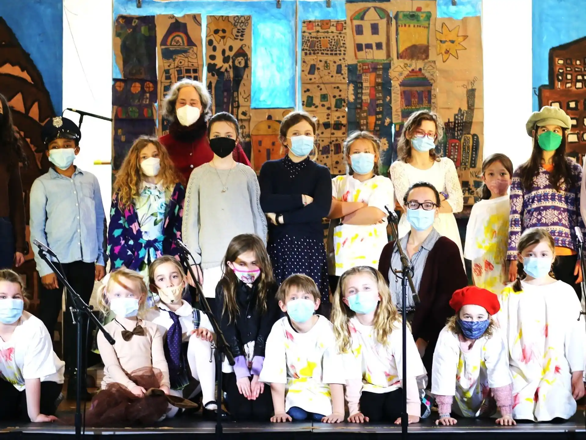 a group of children in clothing