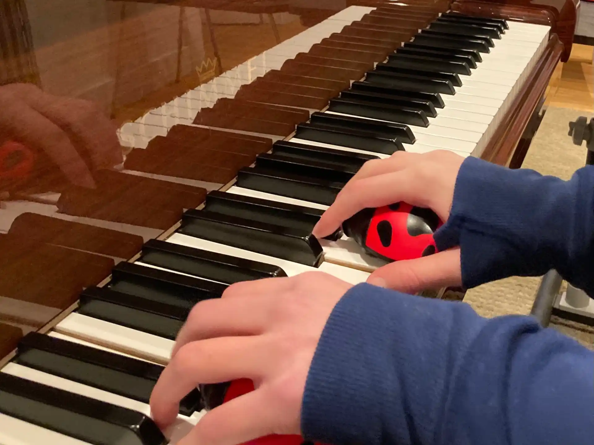 a person playing a piano