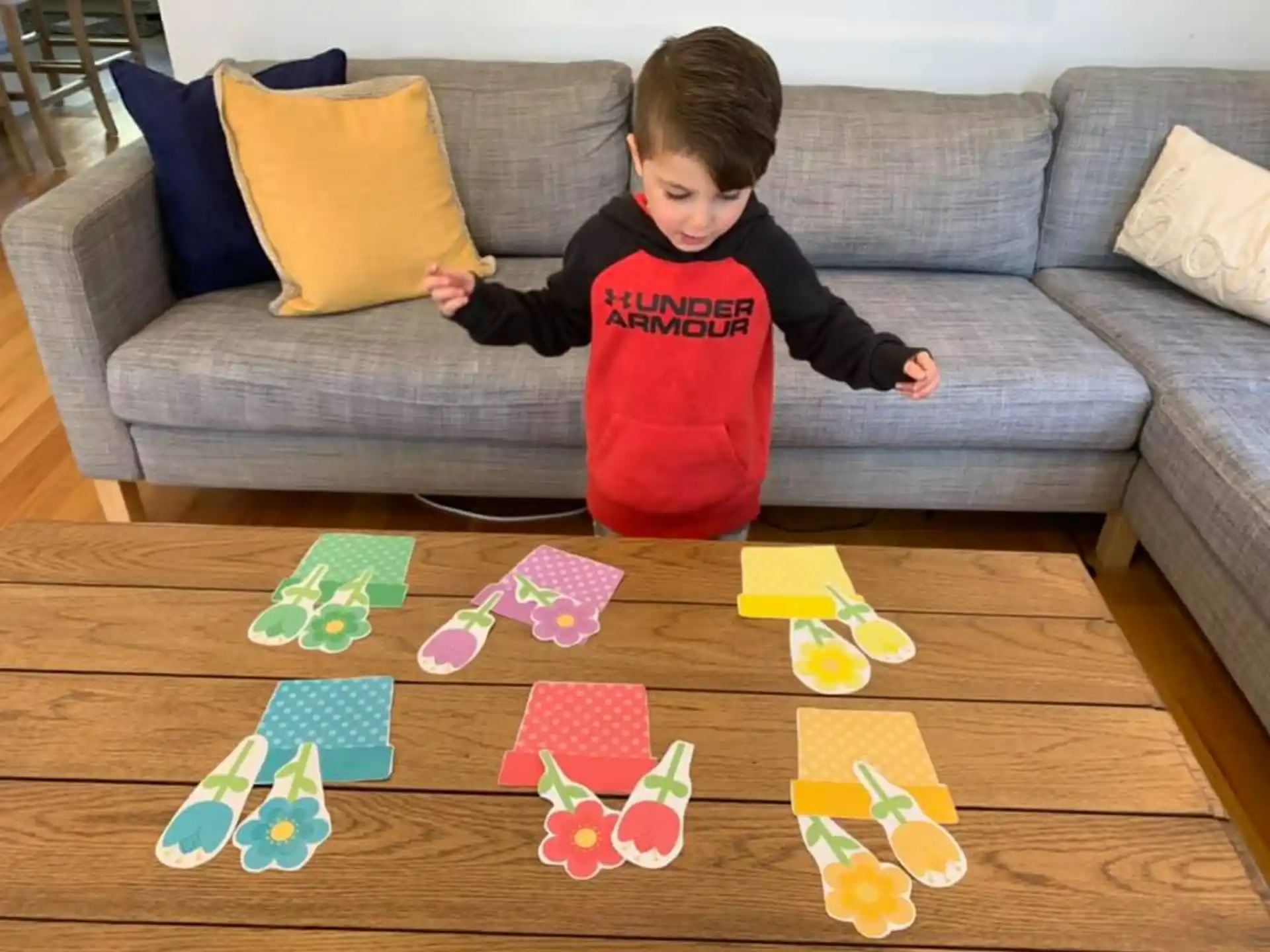 a child playing with toys
