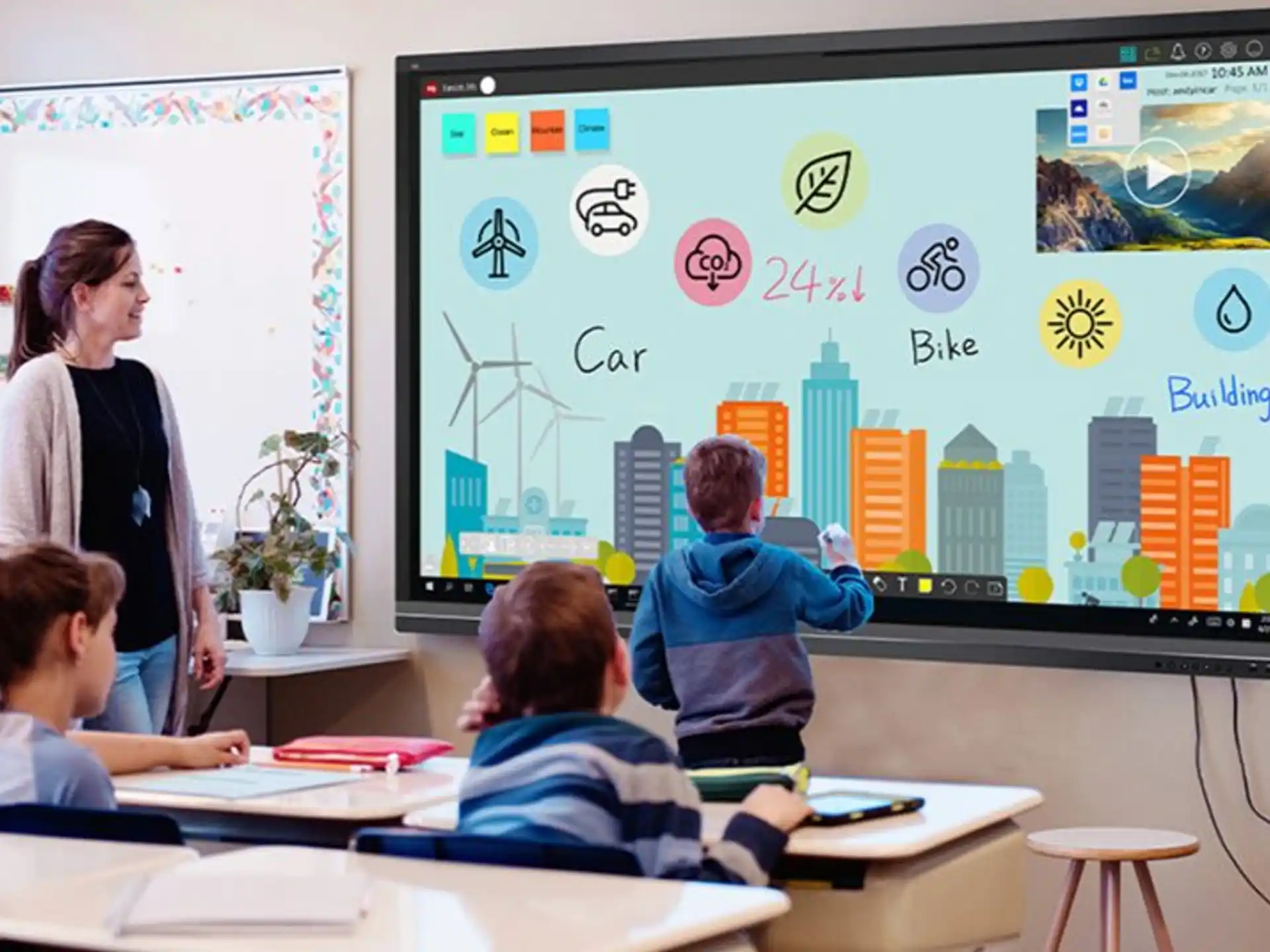 a person teaching a class