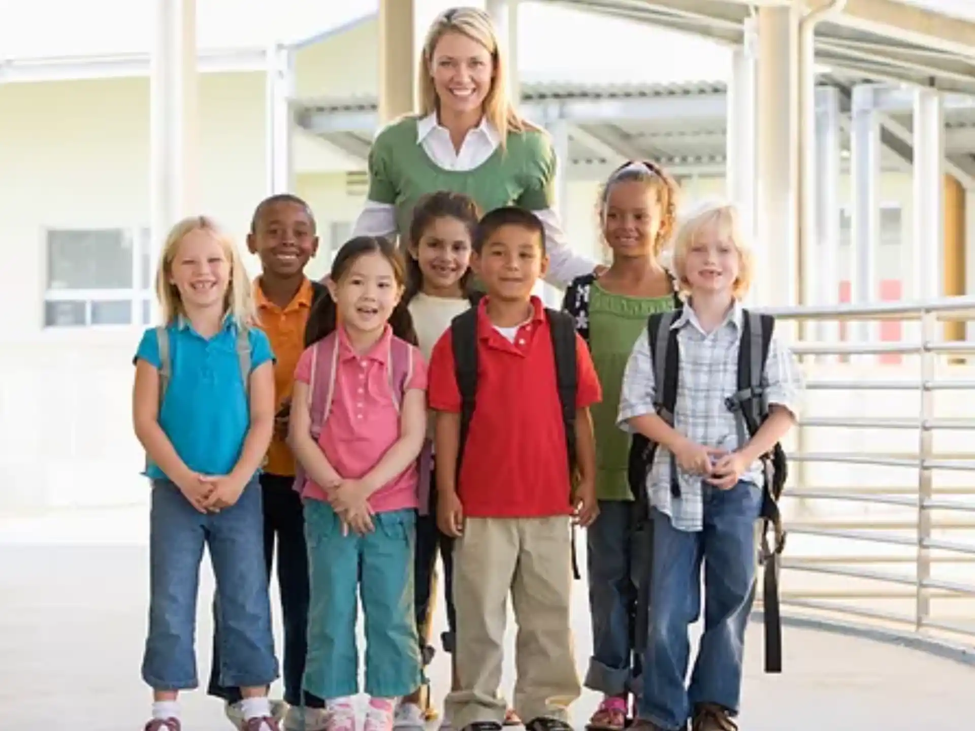 a group of children posing for a photo