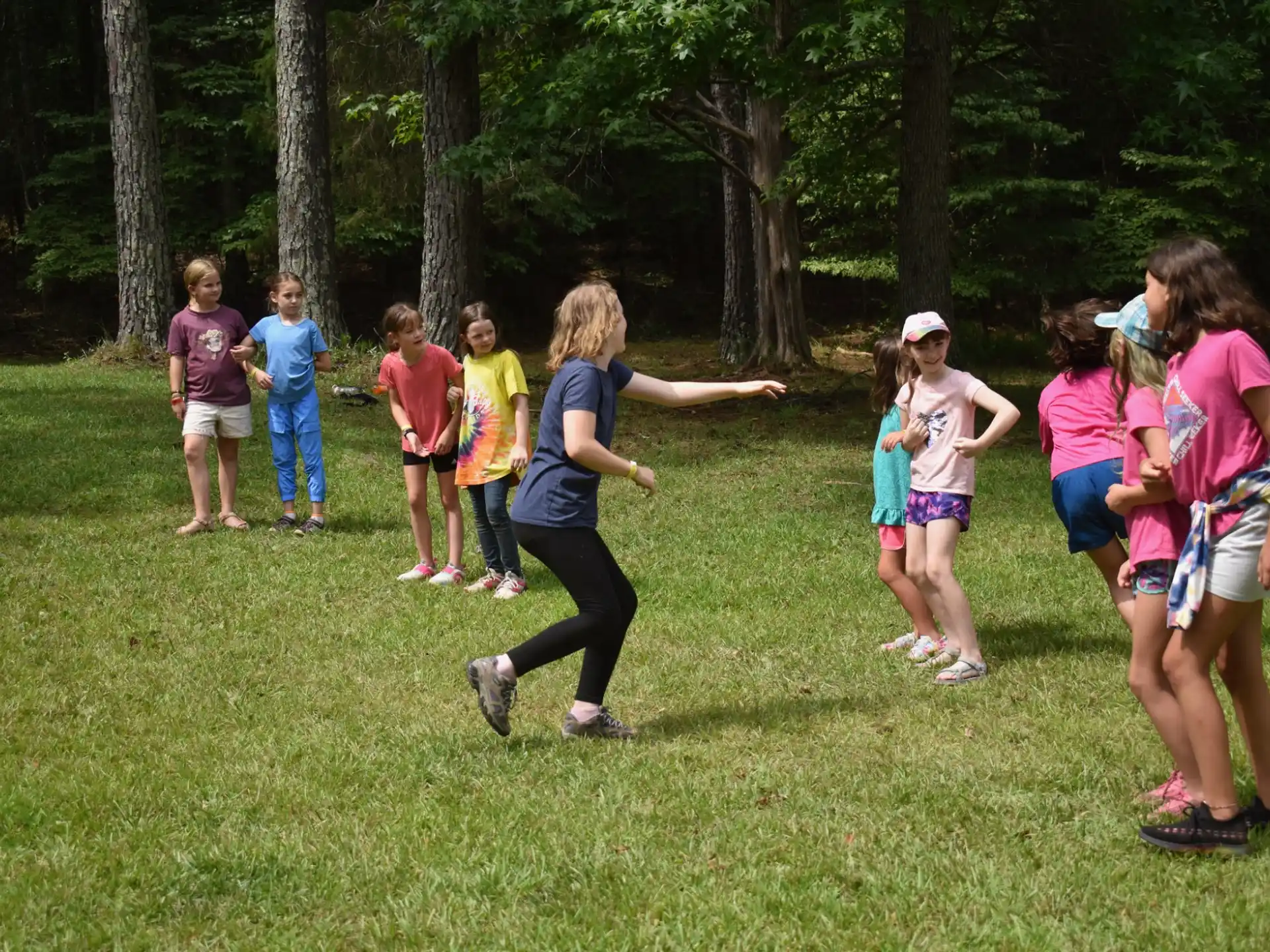 a group of people playing a game