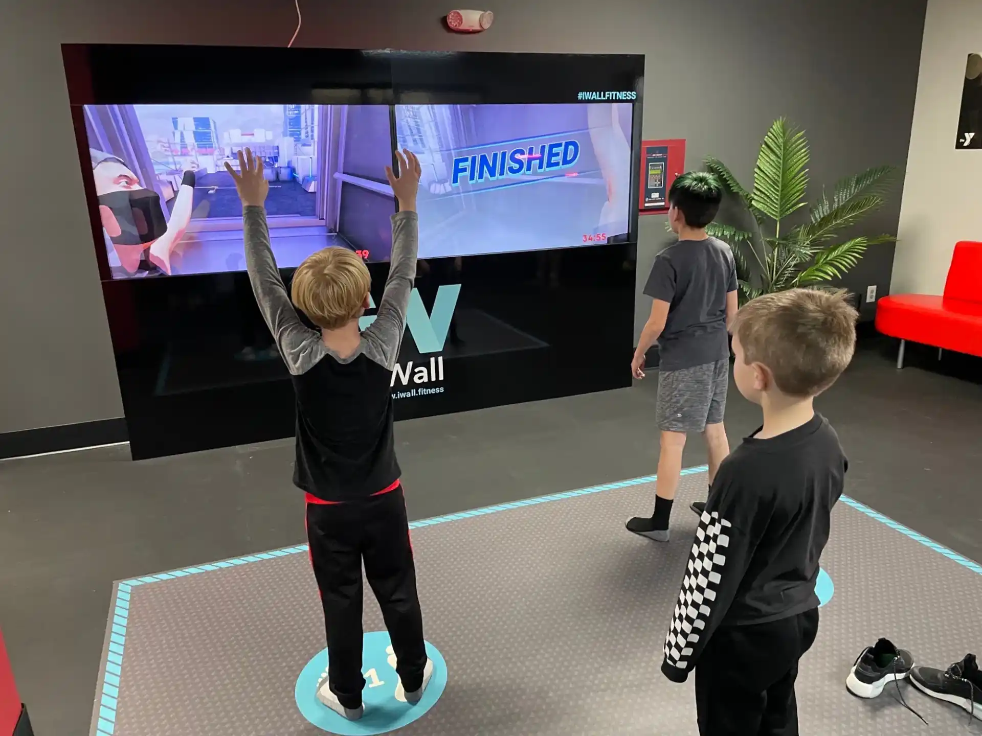 a group of kids playing a game