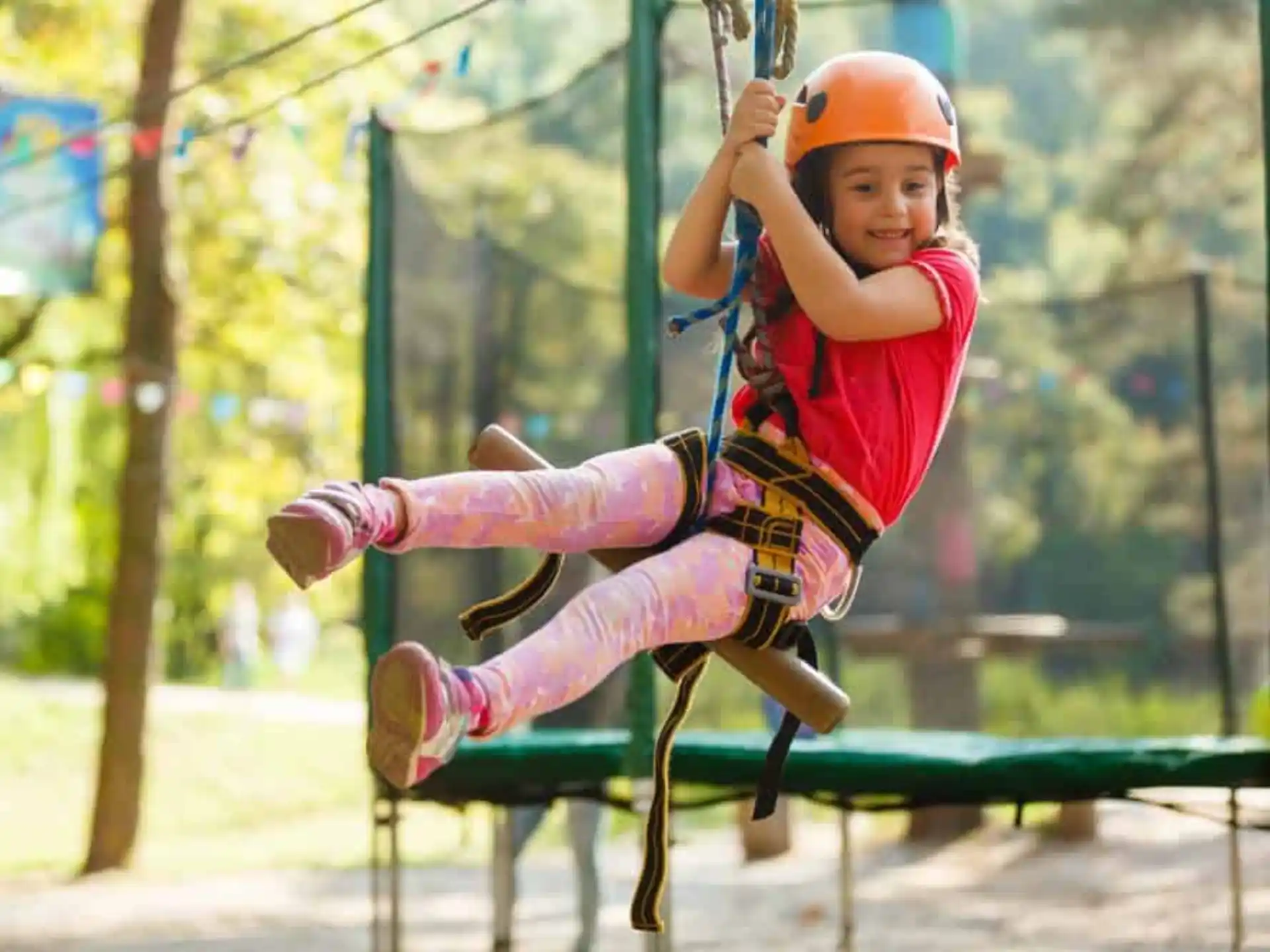 a girl on a swing