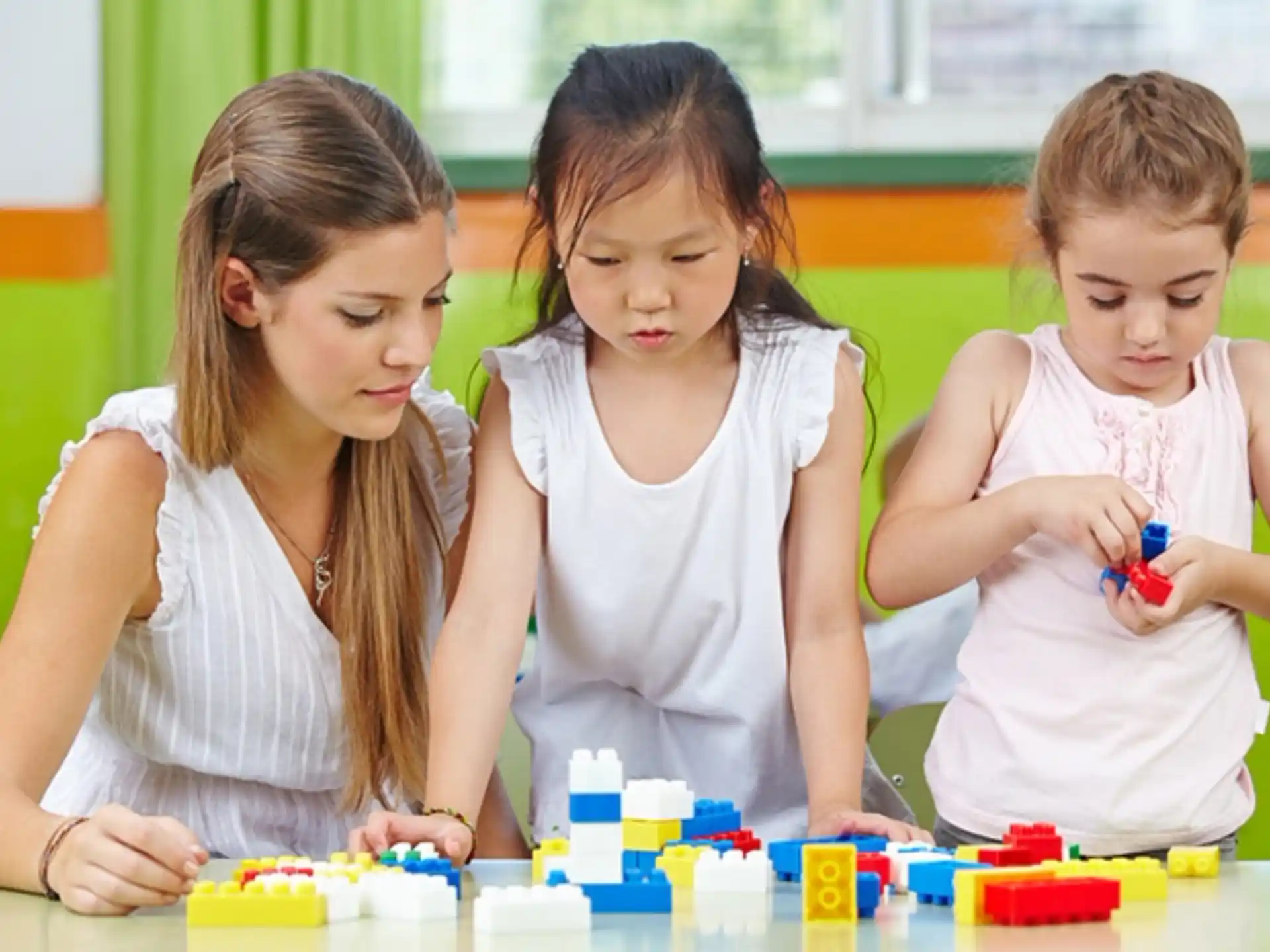 a person and two children