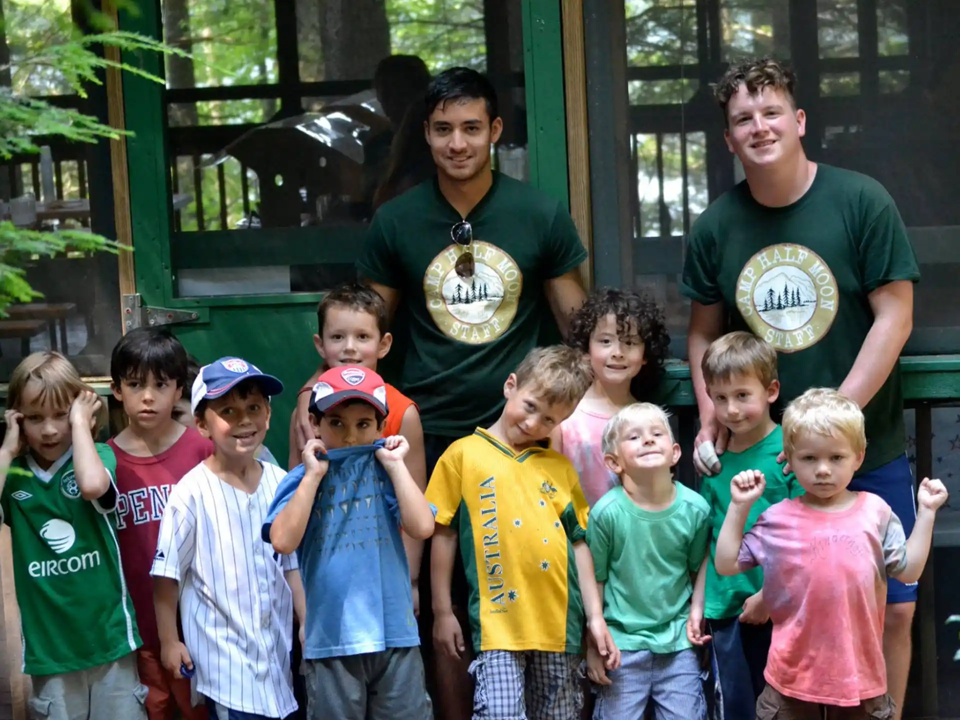 a group of people posing for a photo