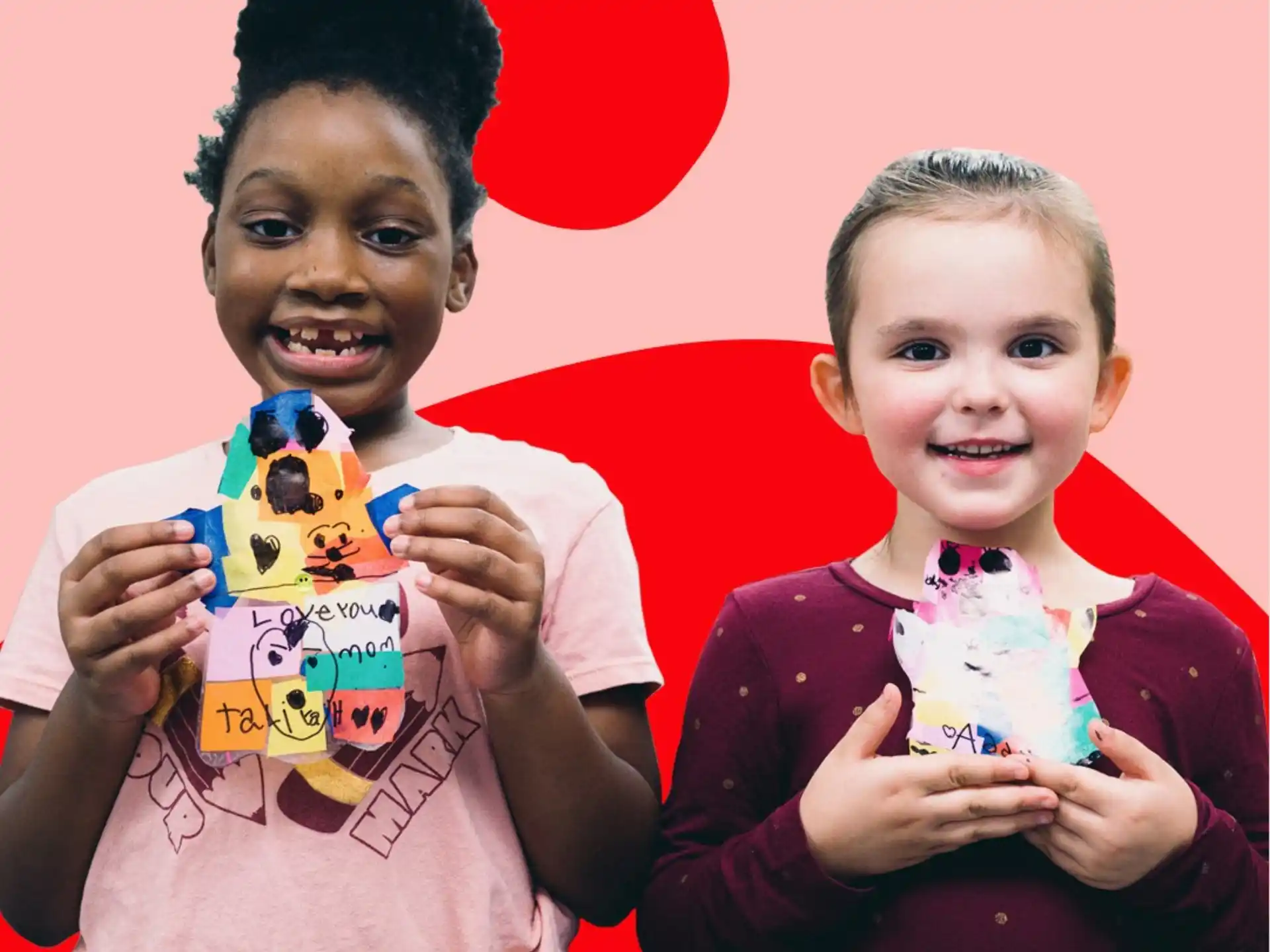 a couple of children holding toys