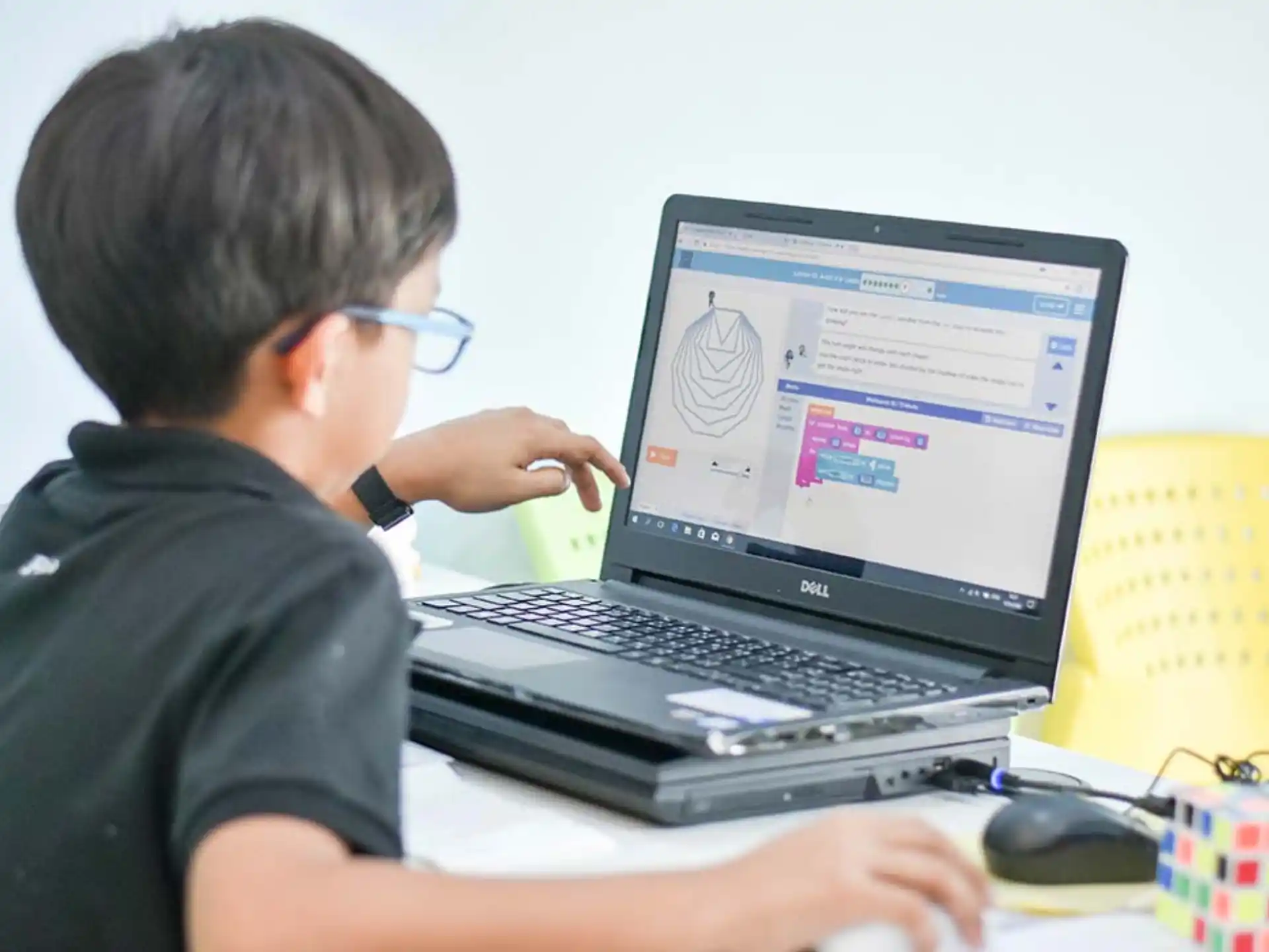 a person using a laptop
