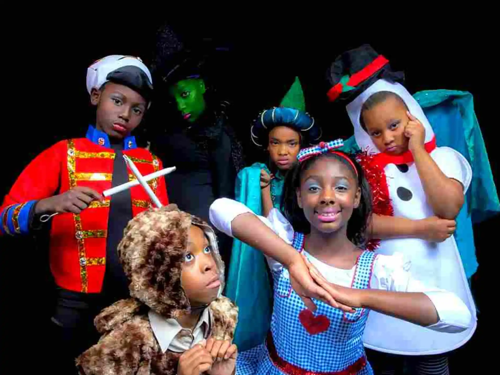 a group of children wearing clothing