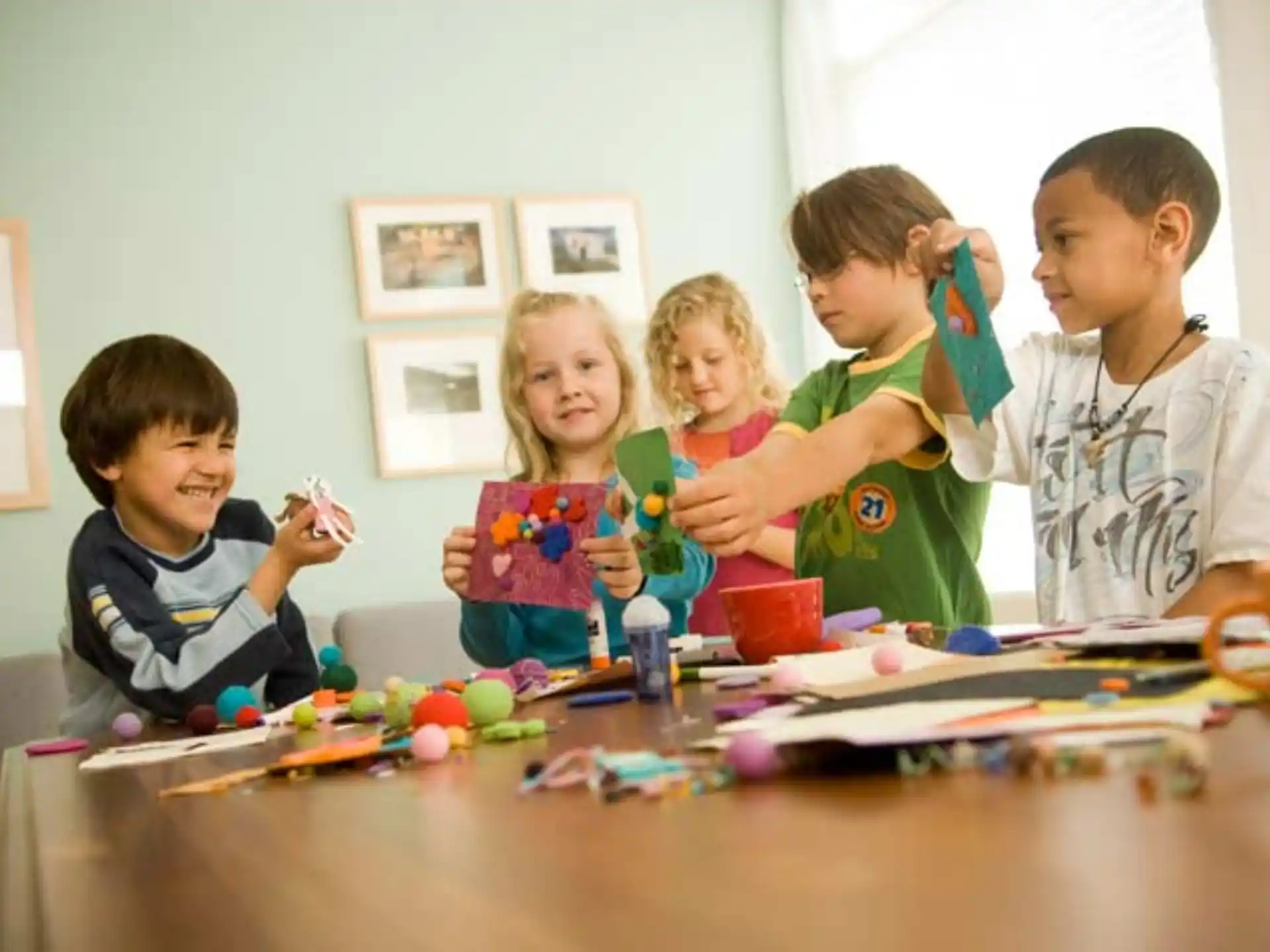 a group of children playing a board game