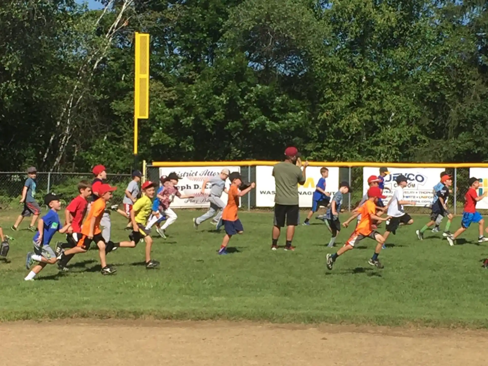 a group of people playing football
