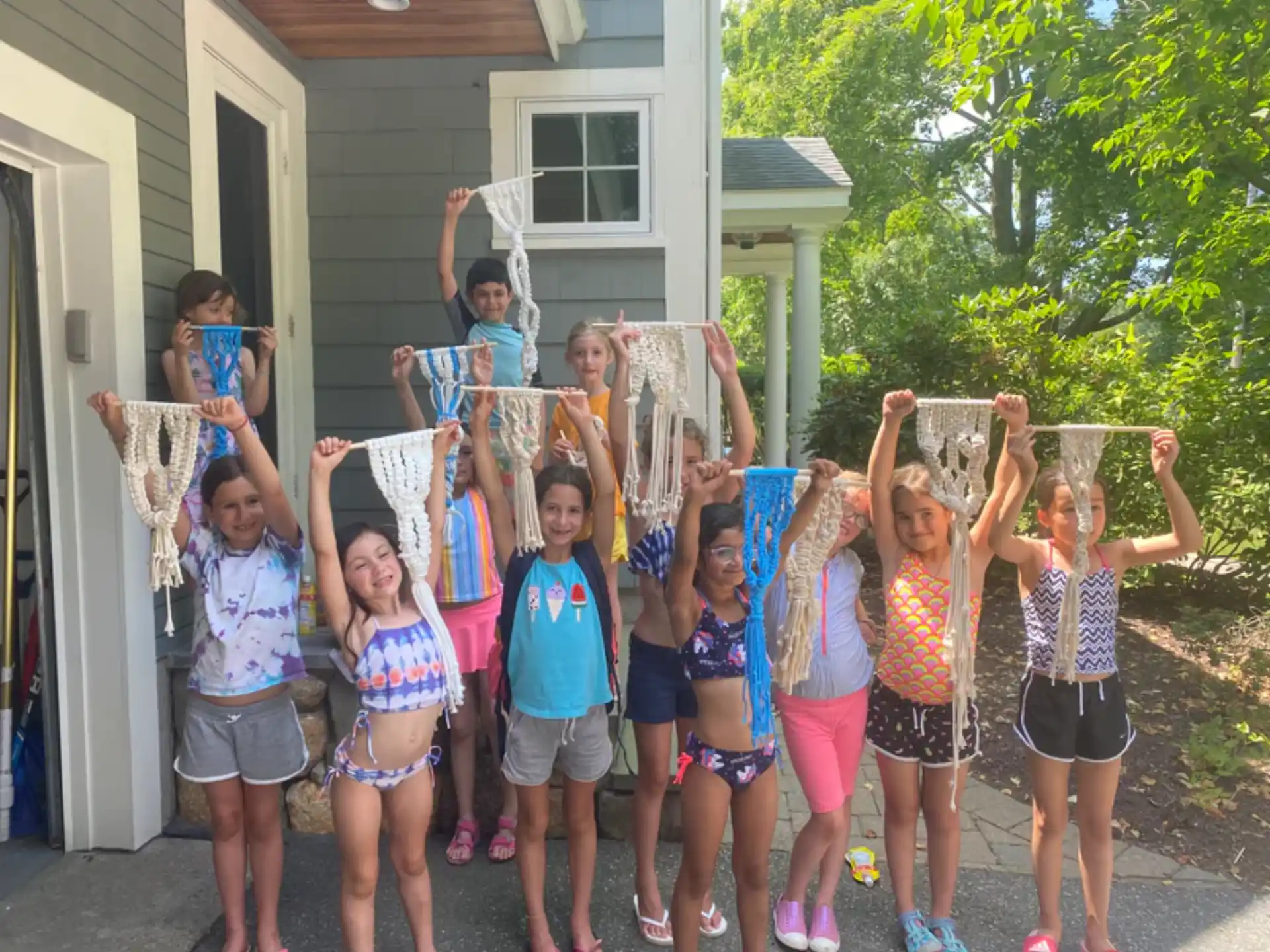 a group of children posing for a photo