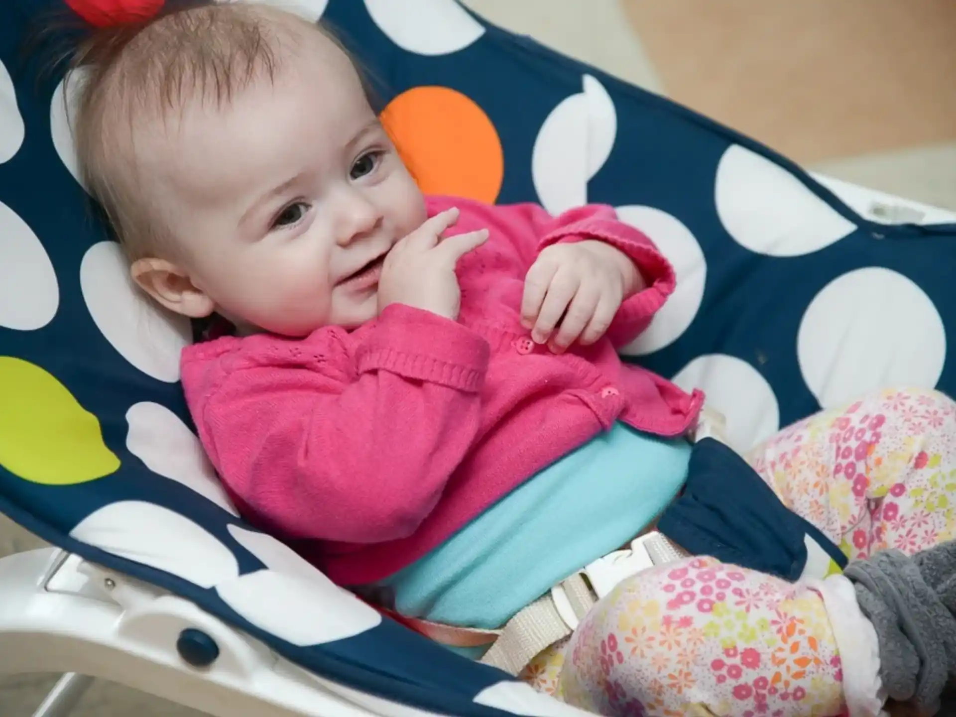 a baby in a car seat
