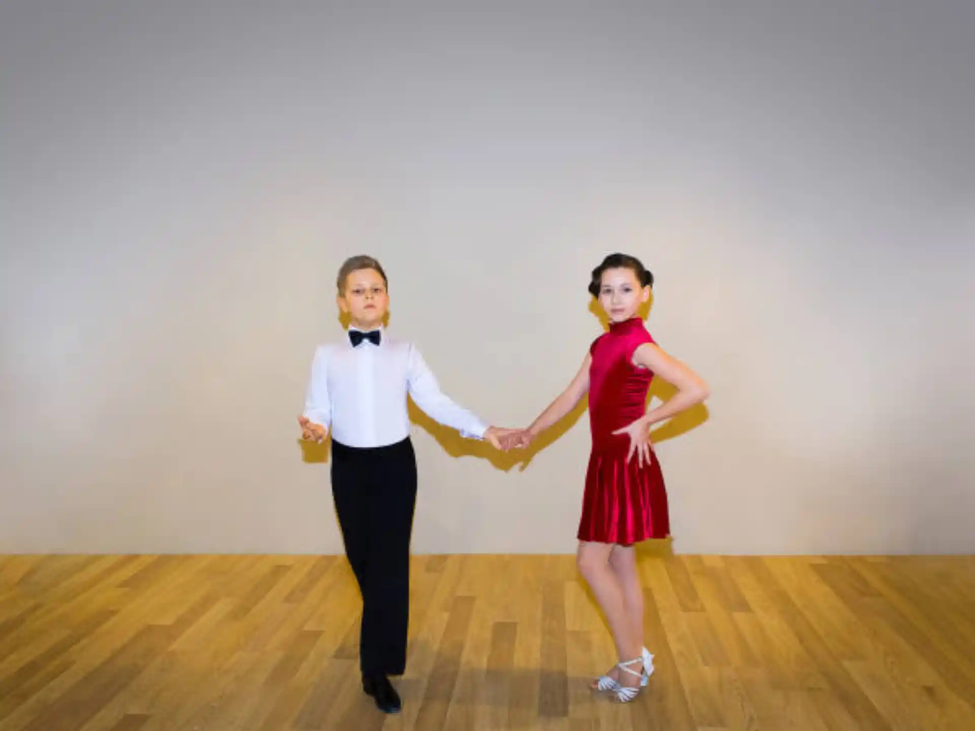 a man and woman dancing