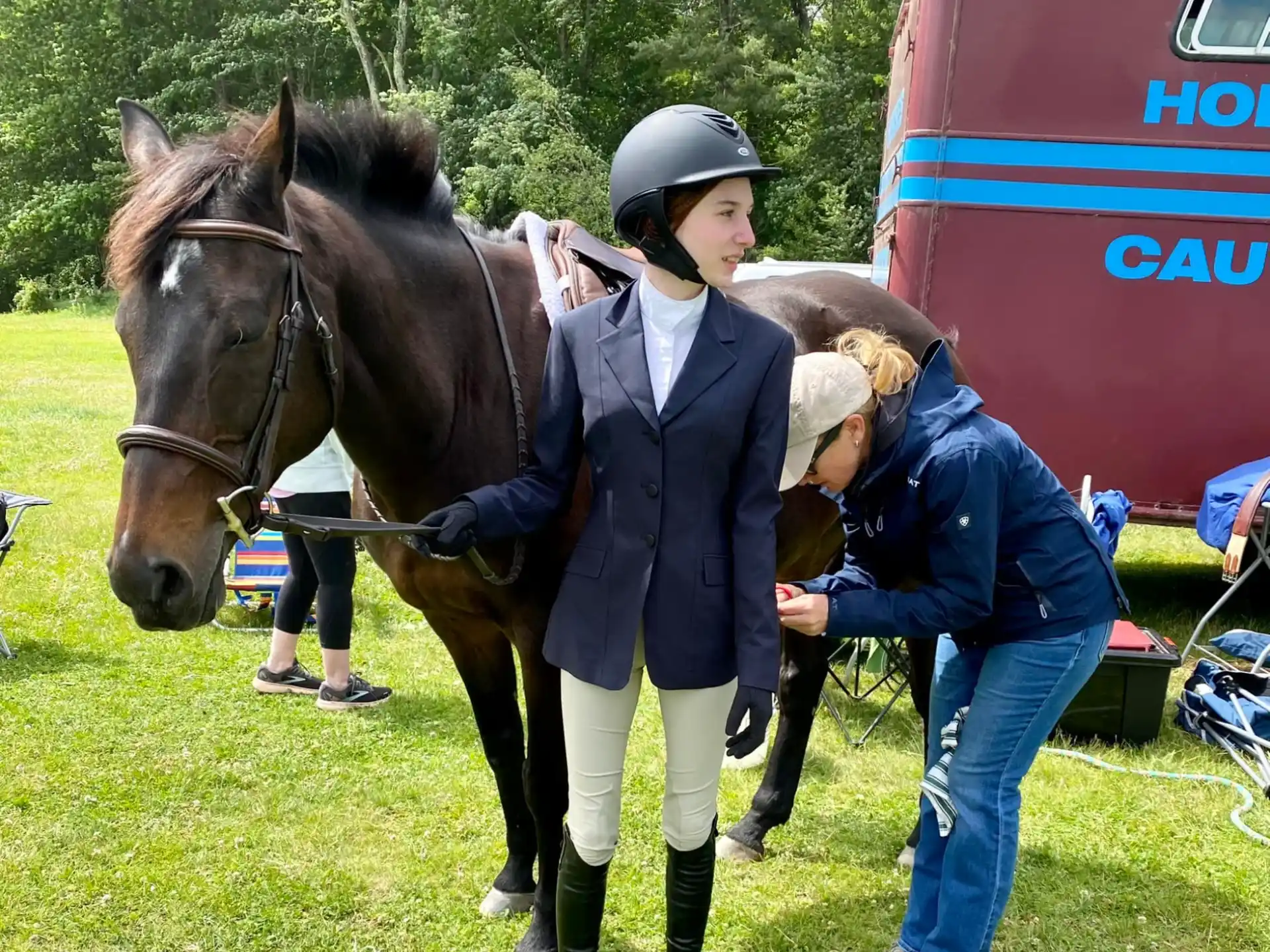 a person with a horse