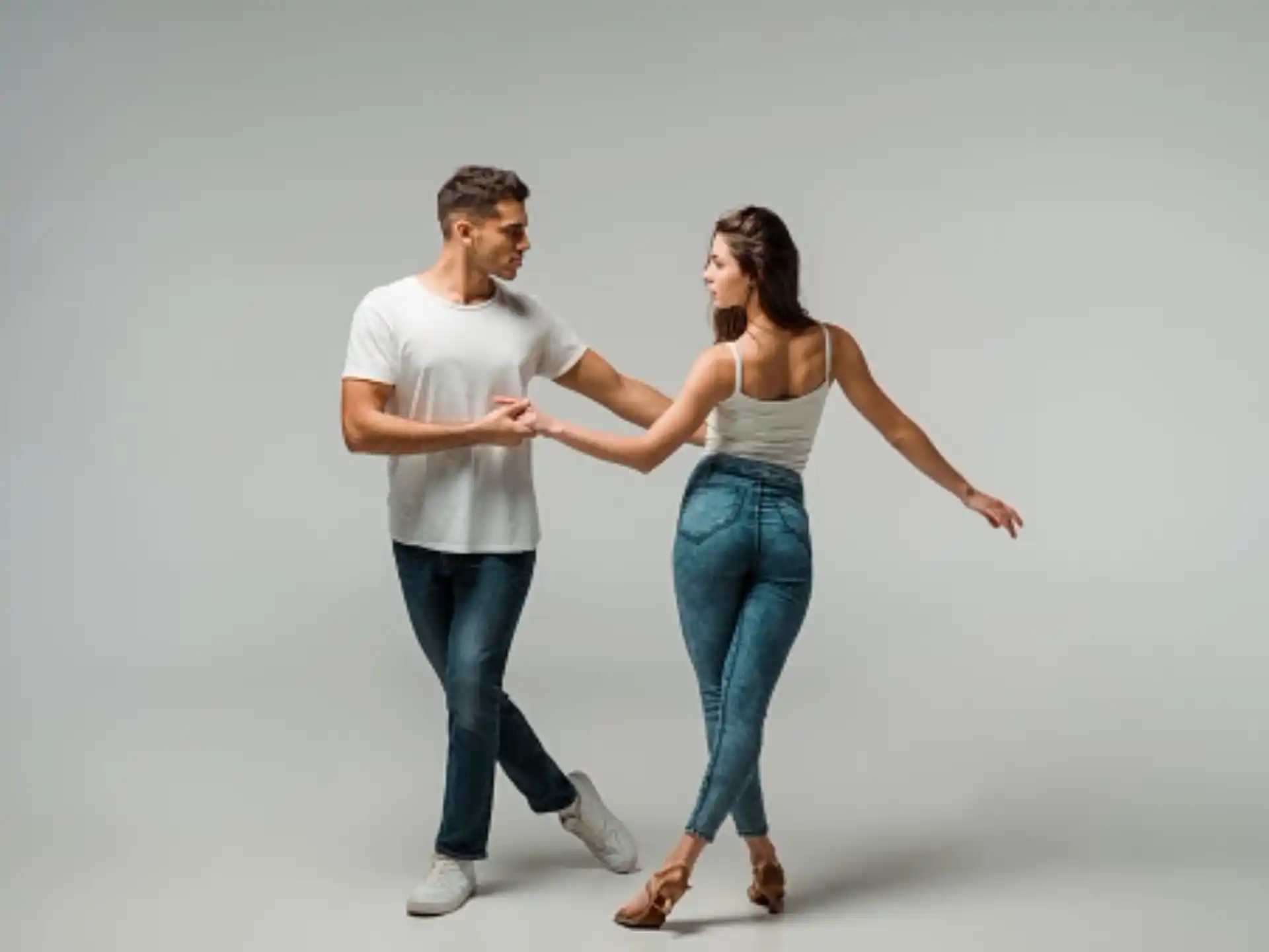 a man and a woman dancing