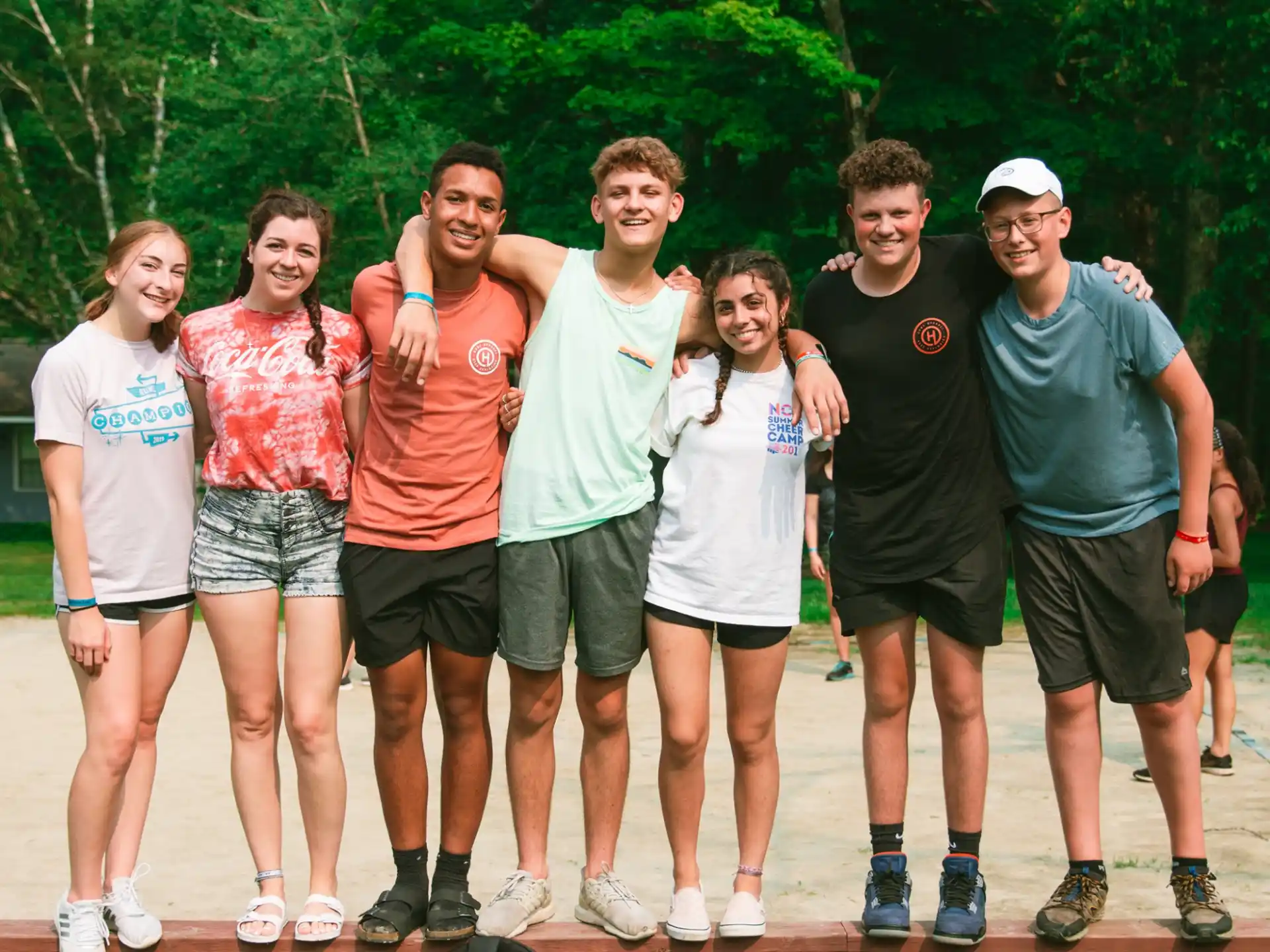 a group of people posing for a photo