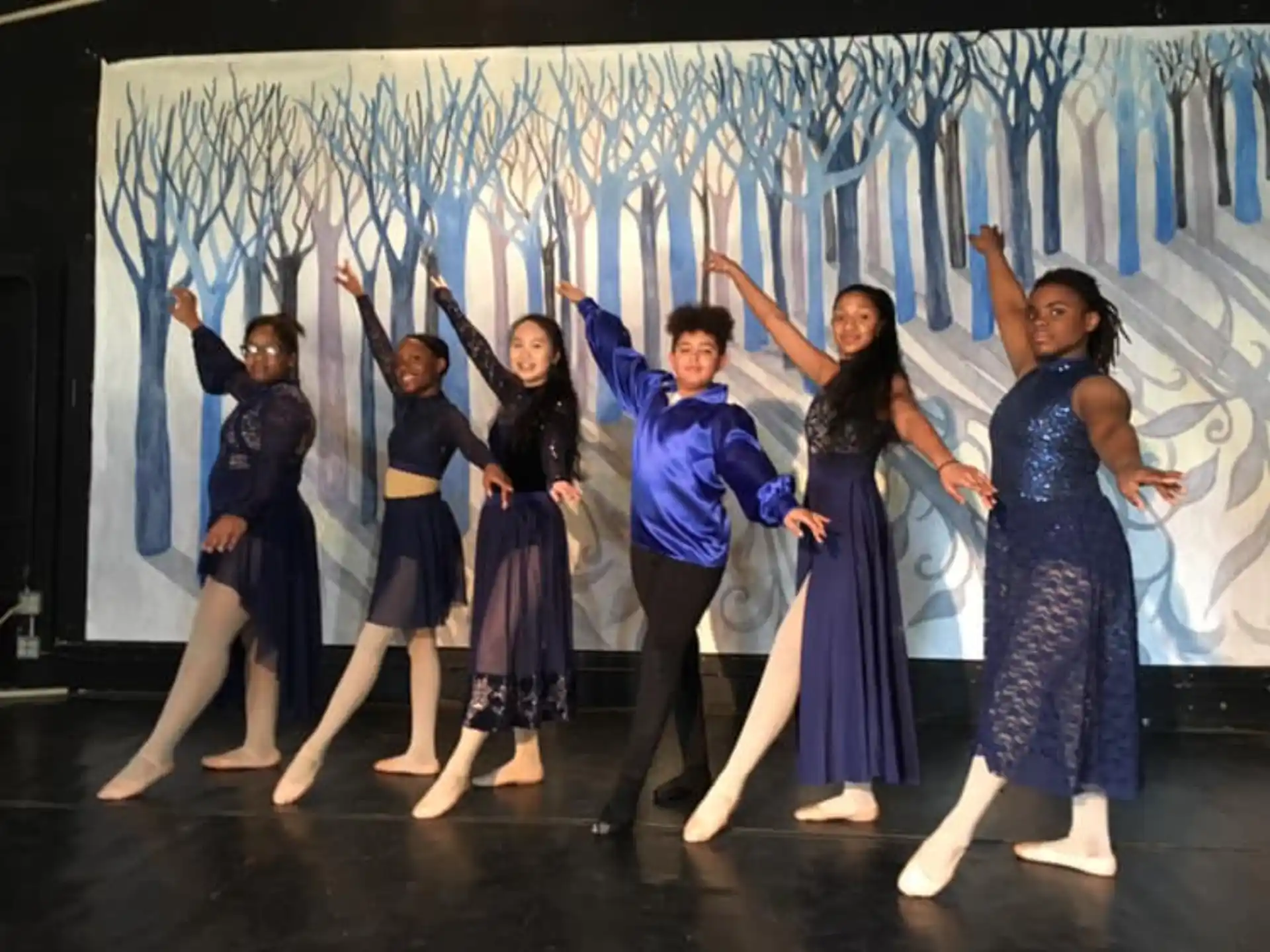a group of people dancing