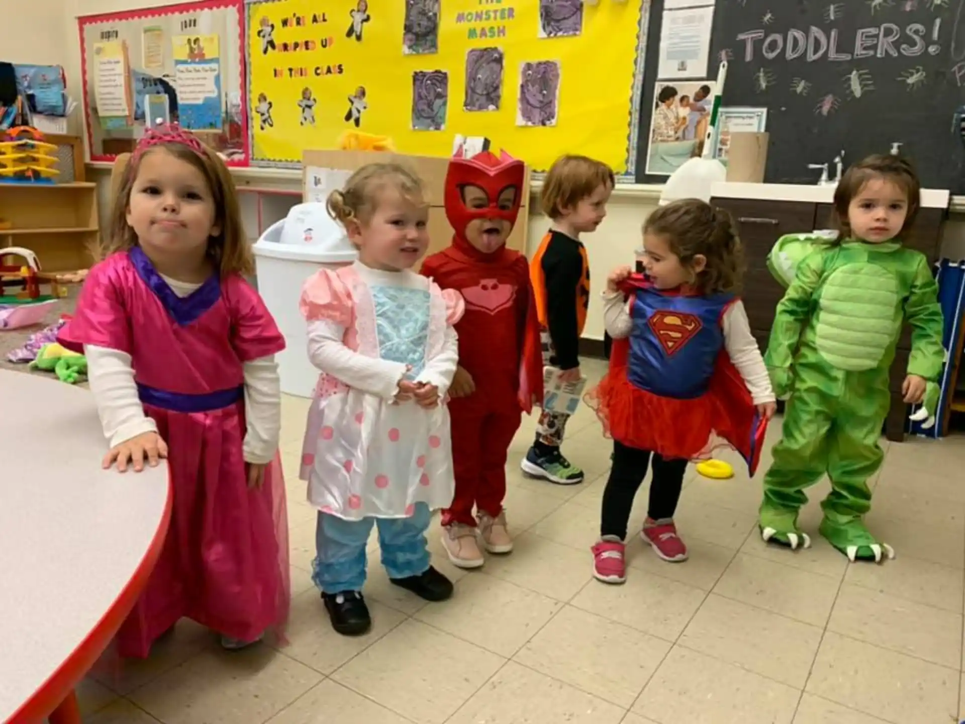 a group of children in a classroom