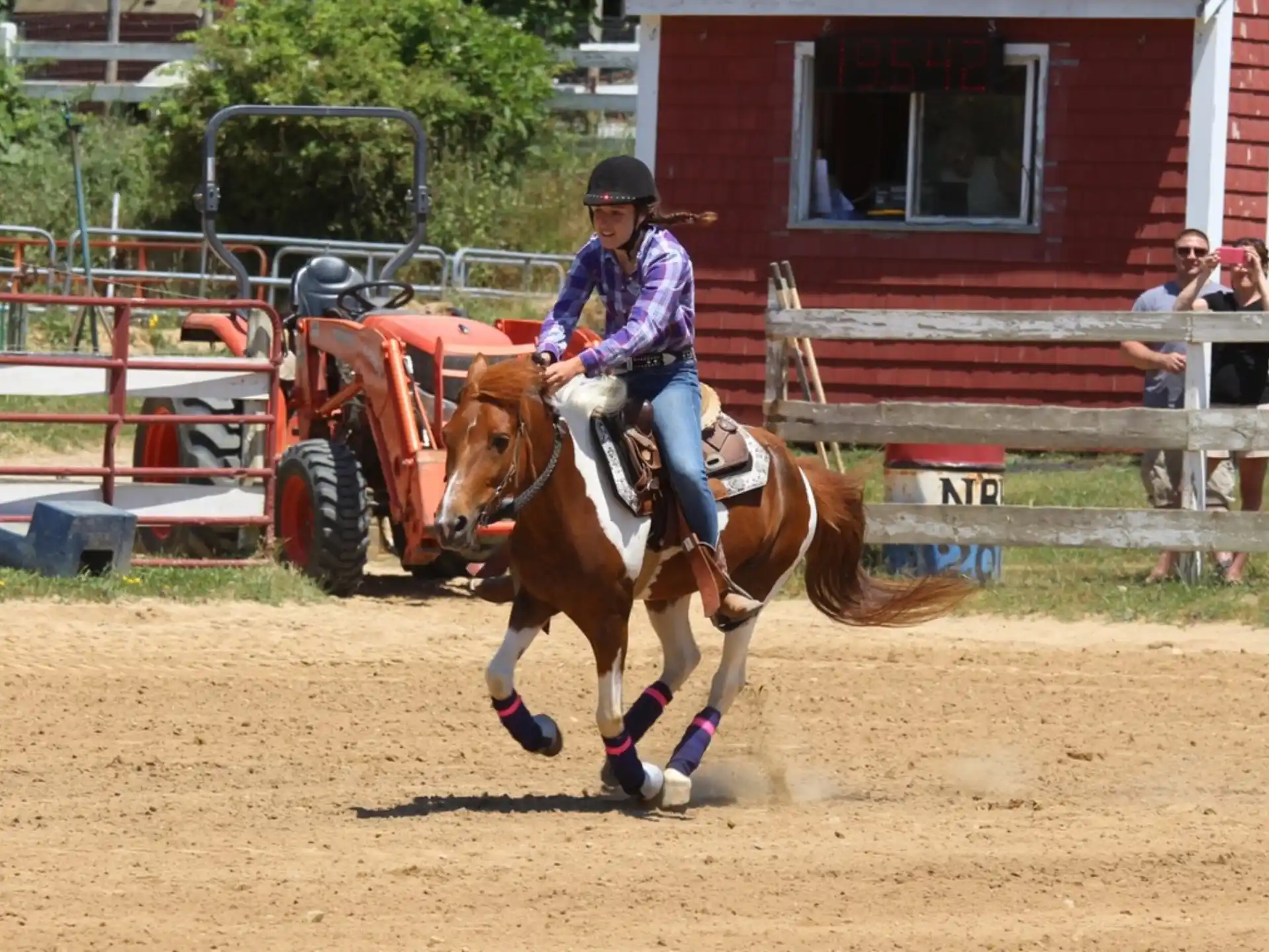a person riding a horse