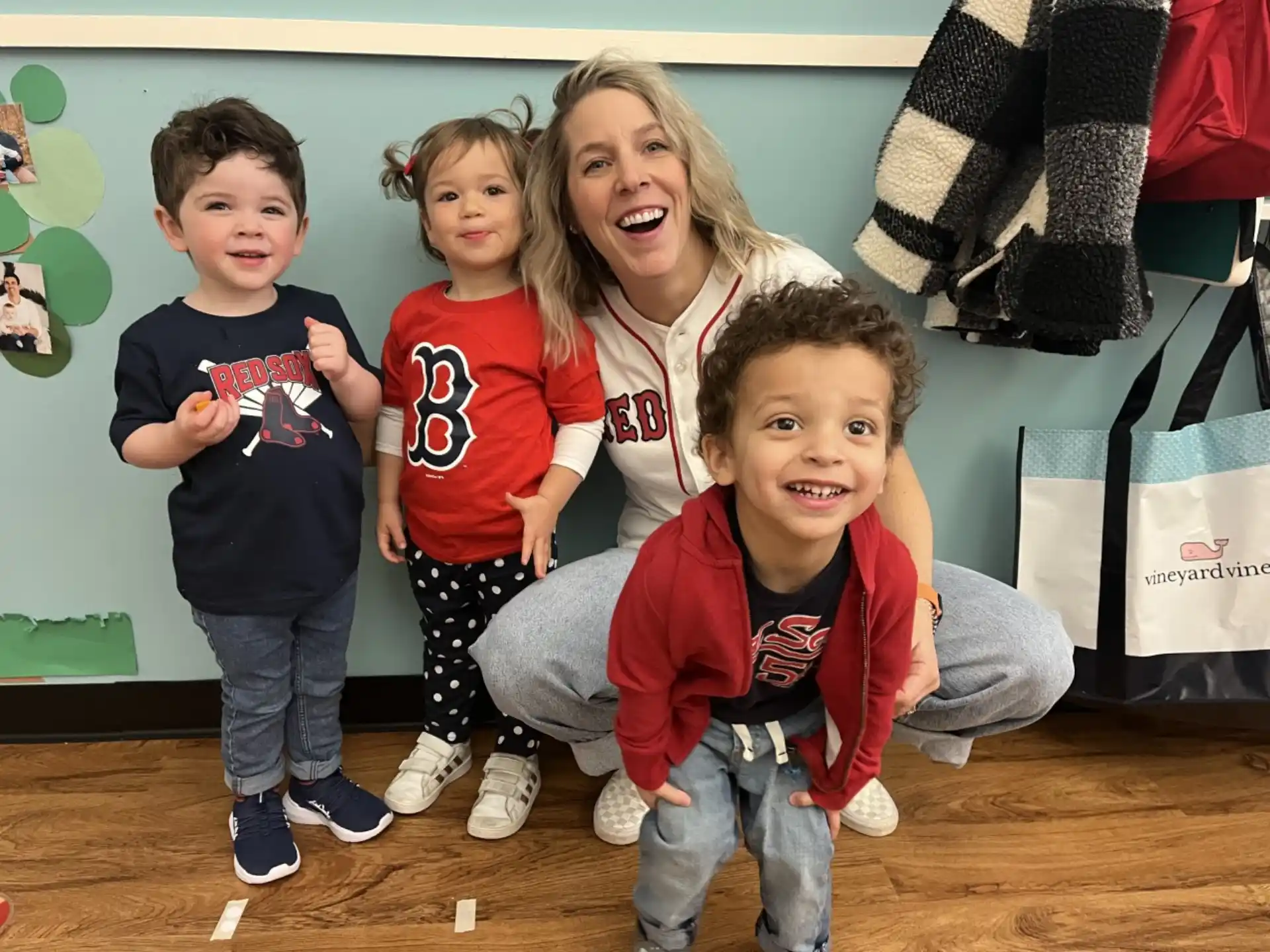 a group of children posing for a photo