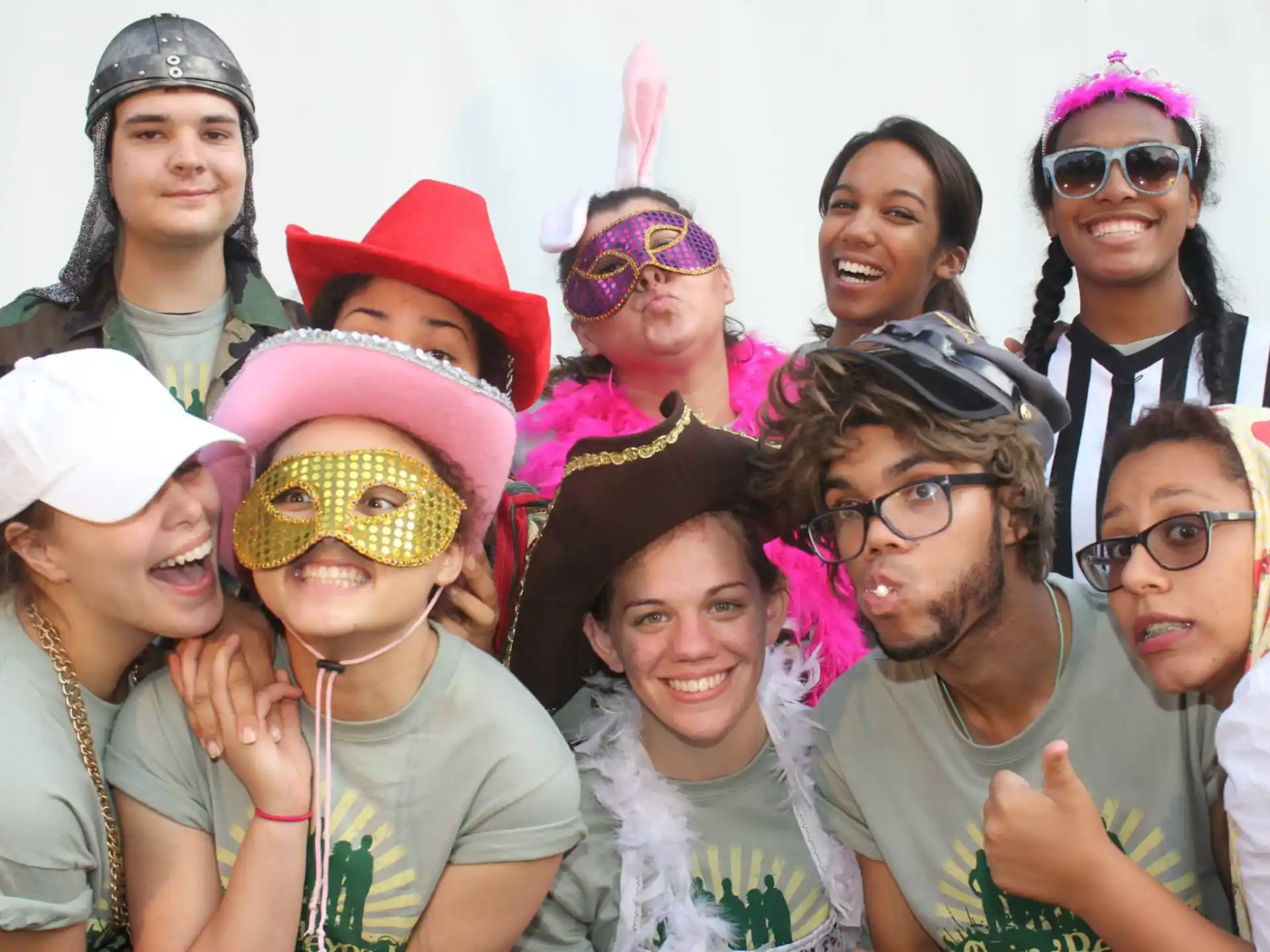 a group of people posing for a photo