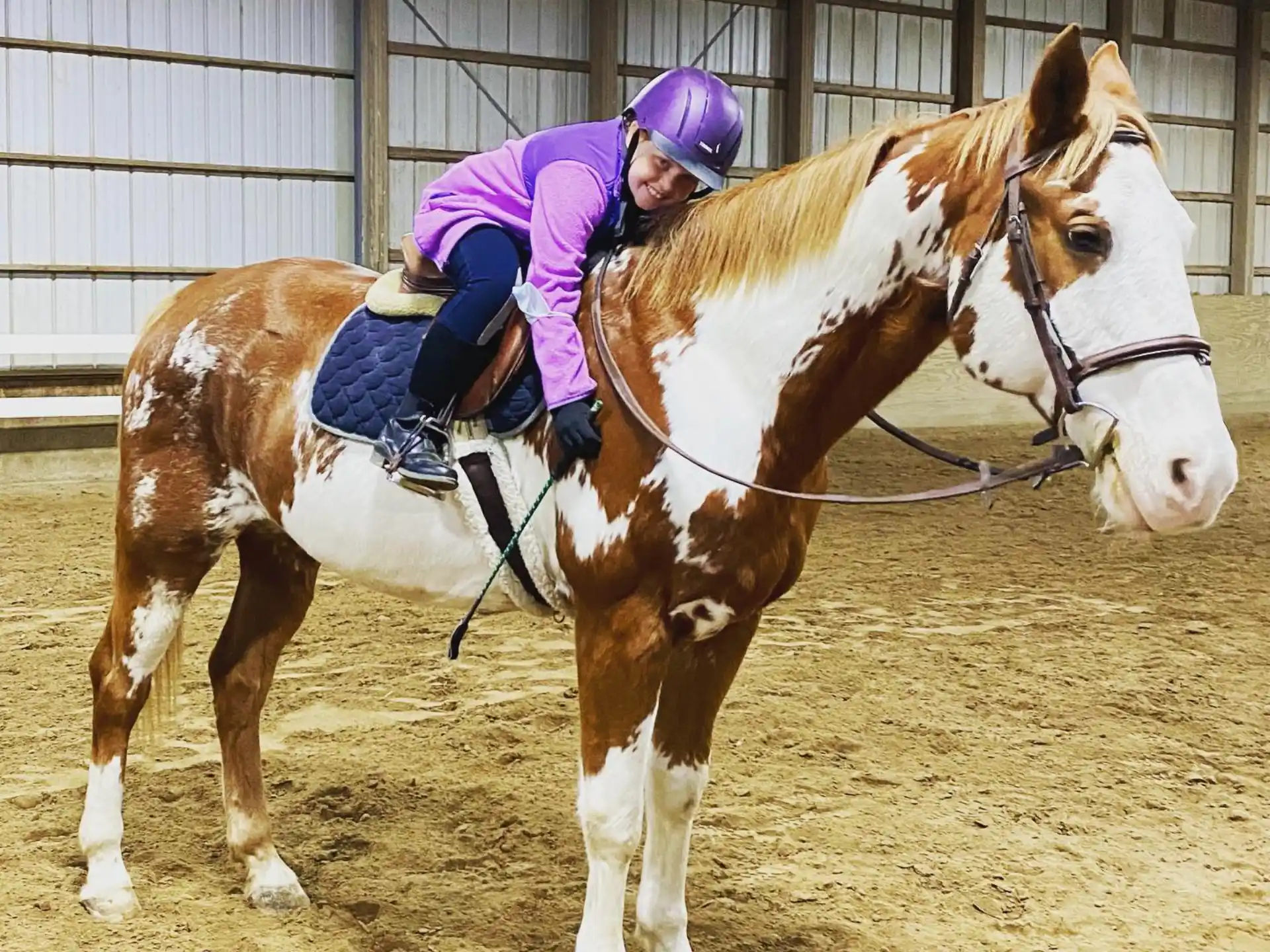 a person riding a horse