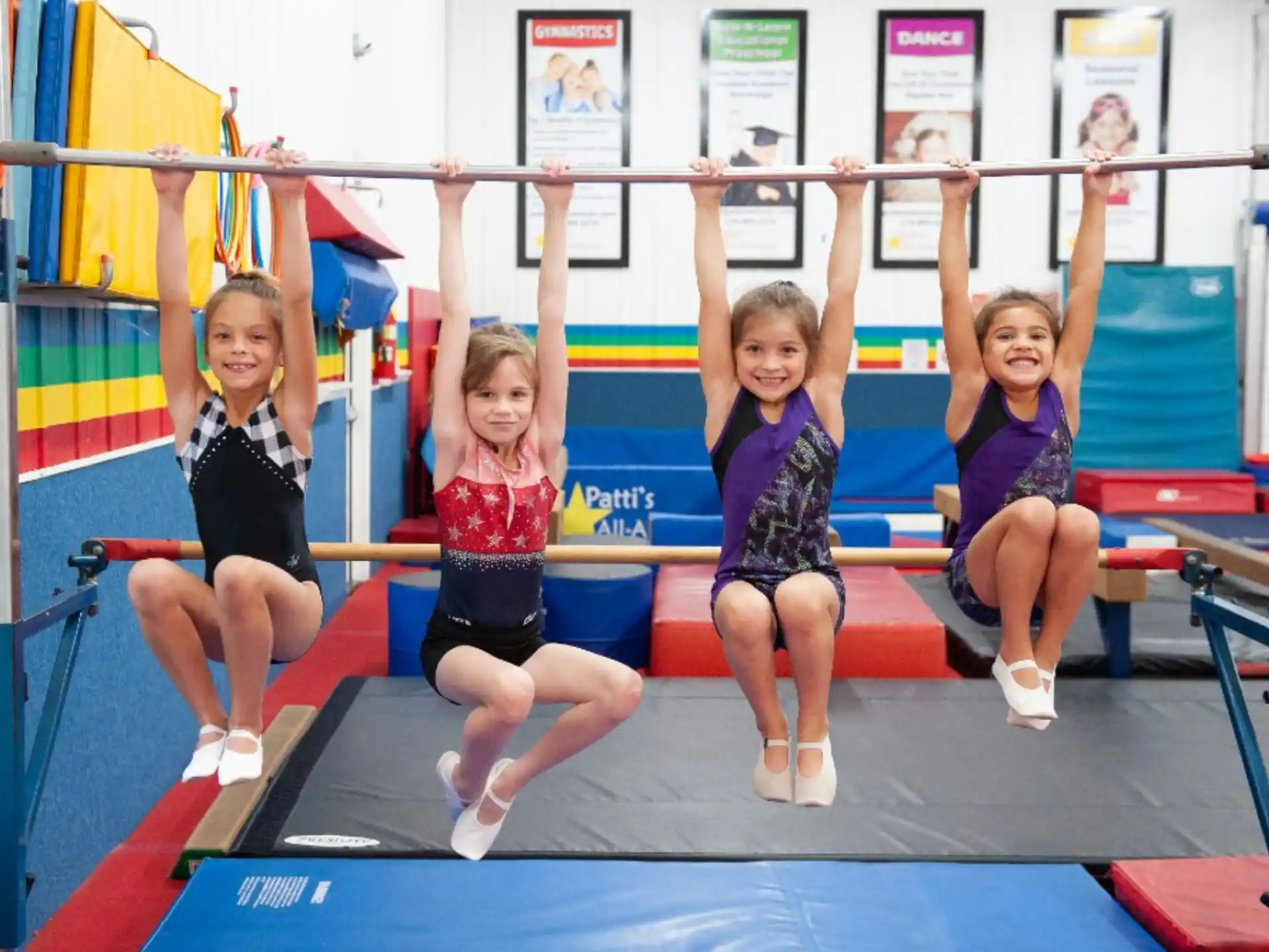 a group of girls posing for a picture