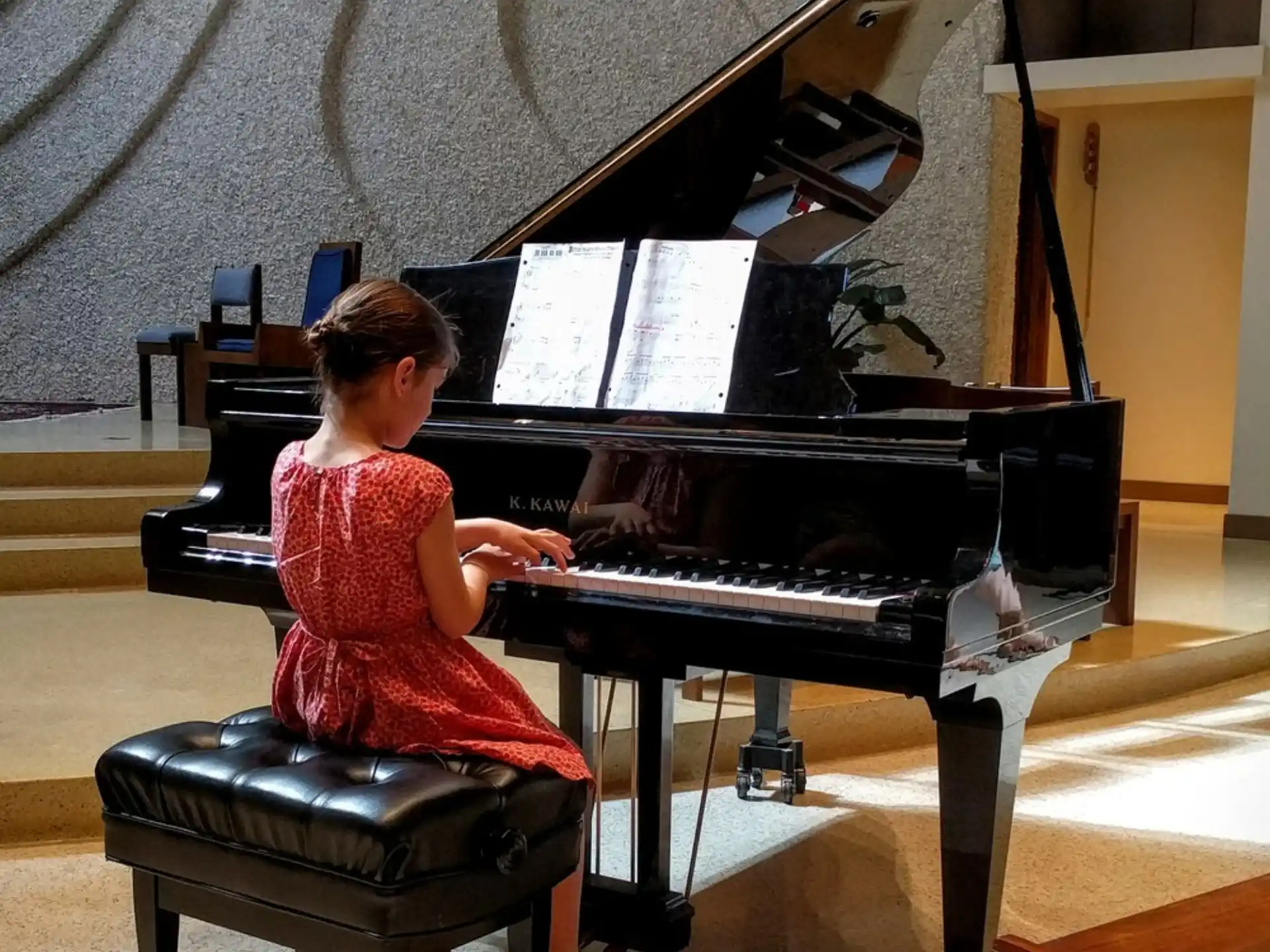 a person playing a piano